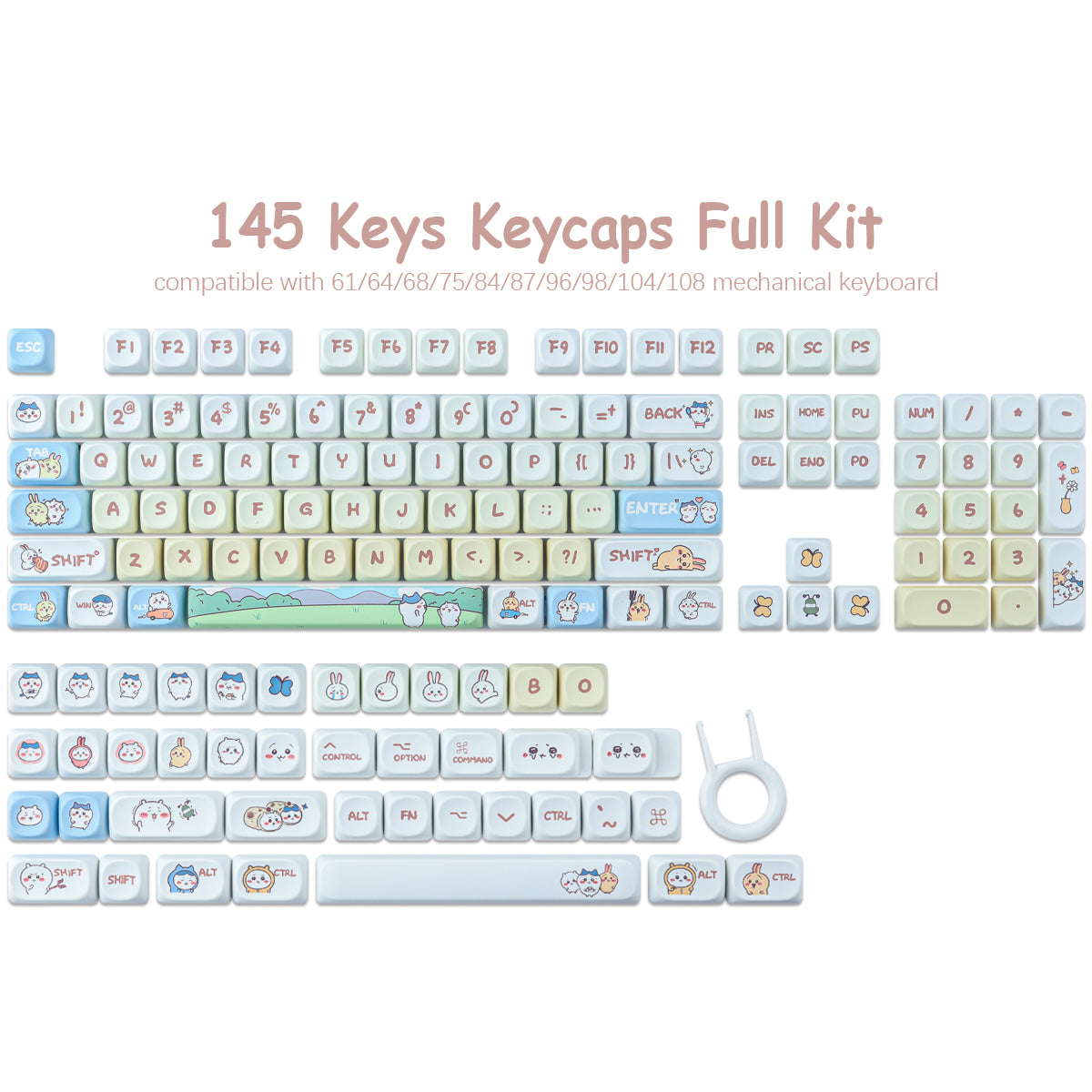 Hachiware keycaps