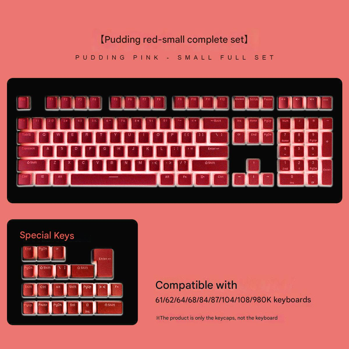 Pudding 129 keys set keycaps