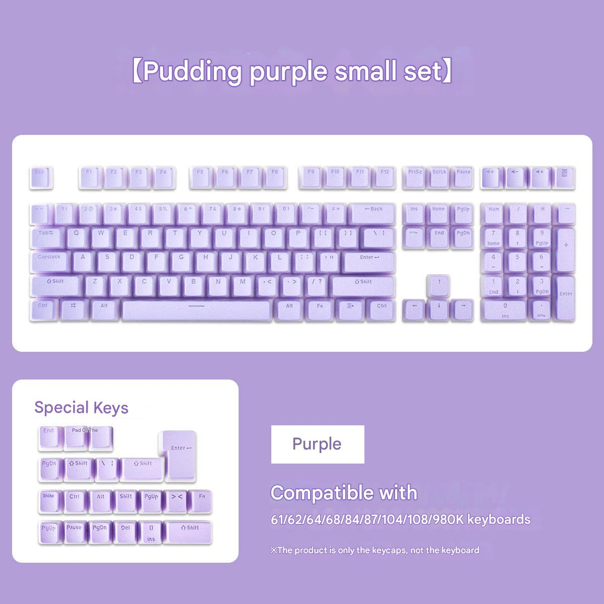 Pudding 129 keys set keycaps