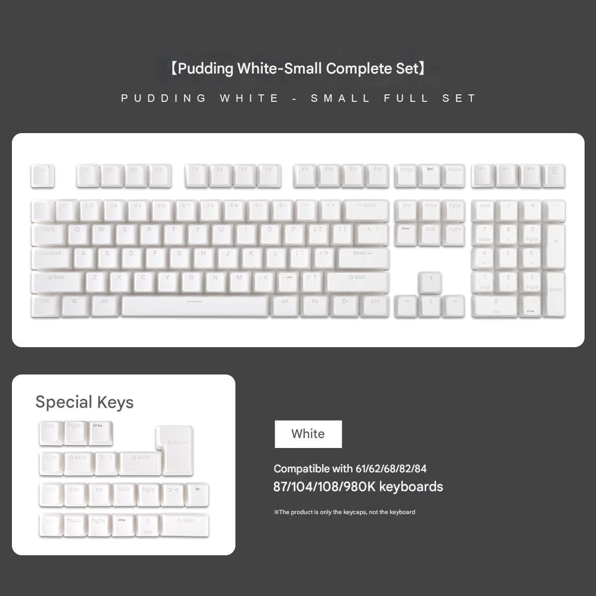 Pudding 129 keys set keycaps