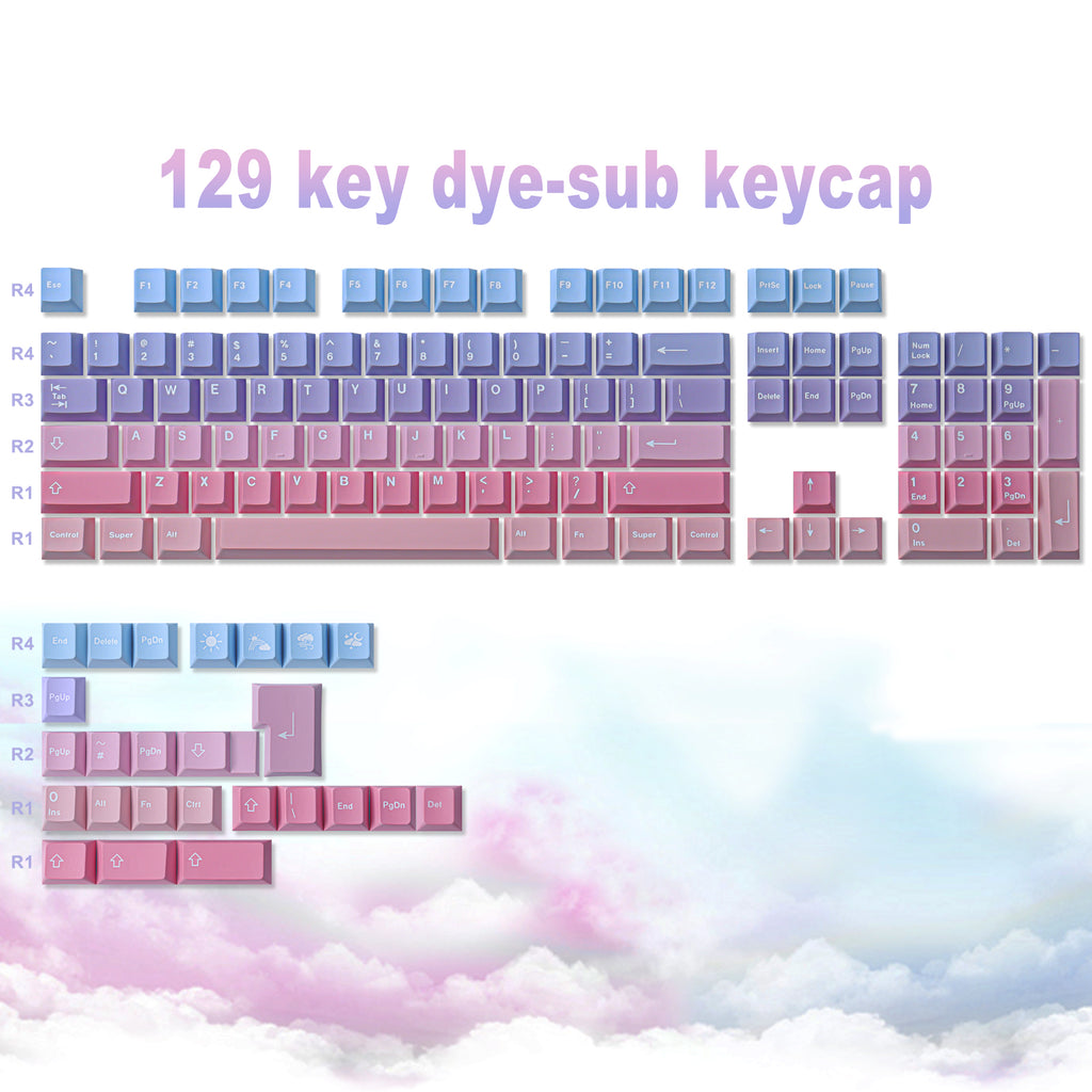 Colorful Clouds keycaps