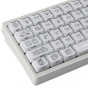 Crystal Hachiware White Keycaps - joorkey