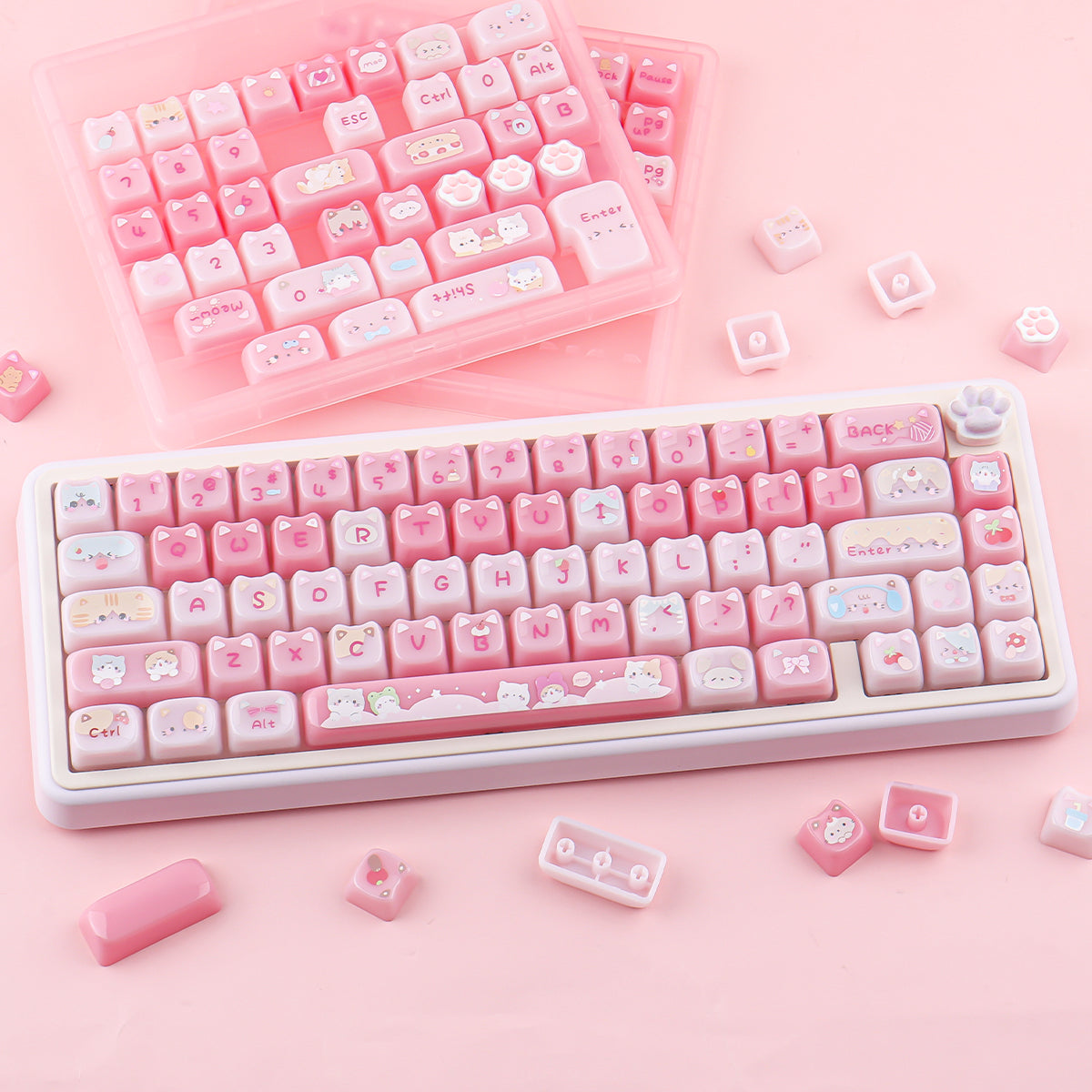 Meow Meow Pudding Keycaps - joorkey
