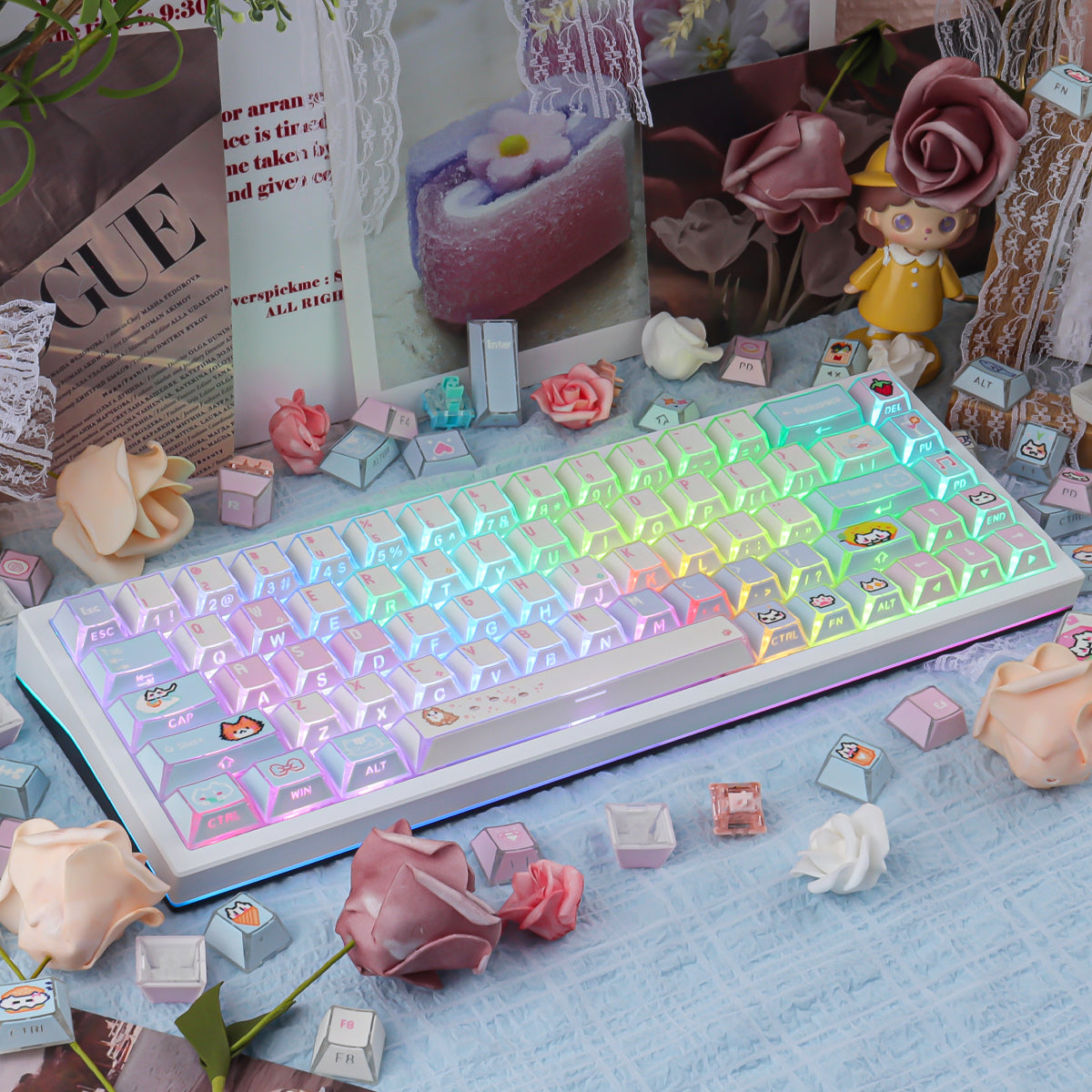 Meow Shadow Side Backlight Keycaps