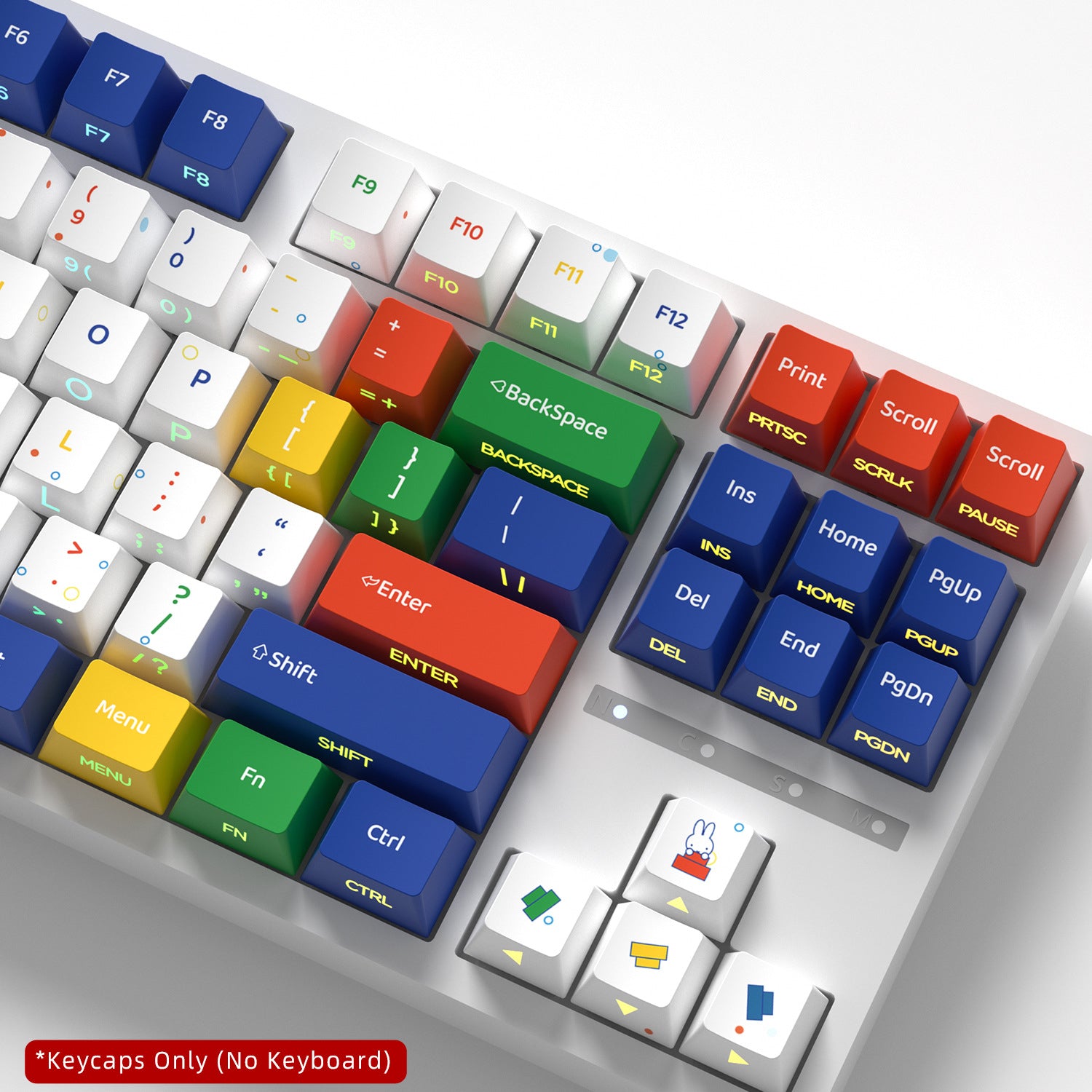Printed Miffy Rabbit Side Backlight Keycaps