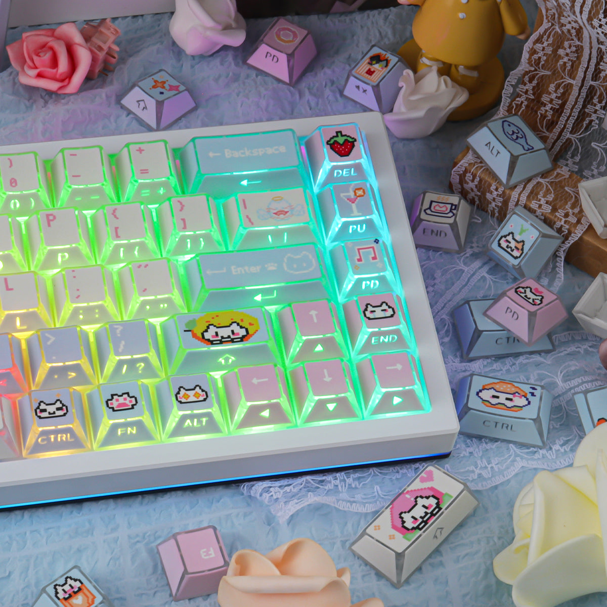 Meow Shadow Side Backlight Keycaps