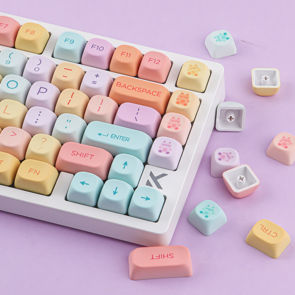 Colorful Meow Keycaps