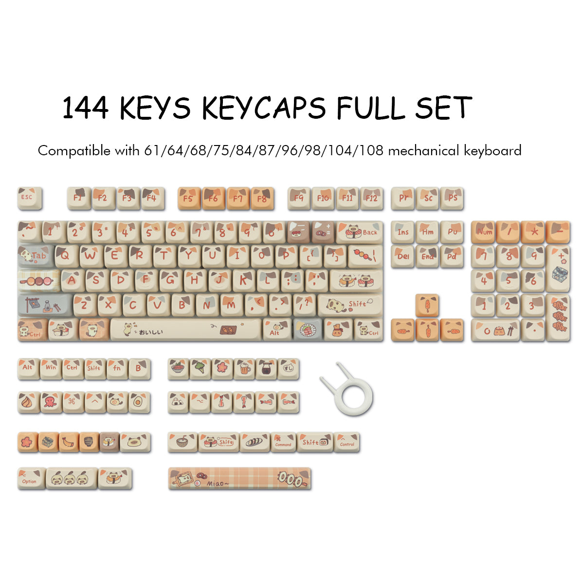 Sushi Cat keycaps