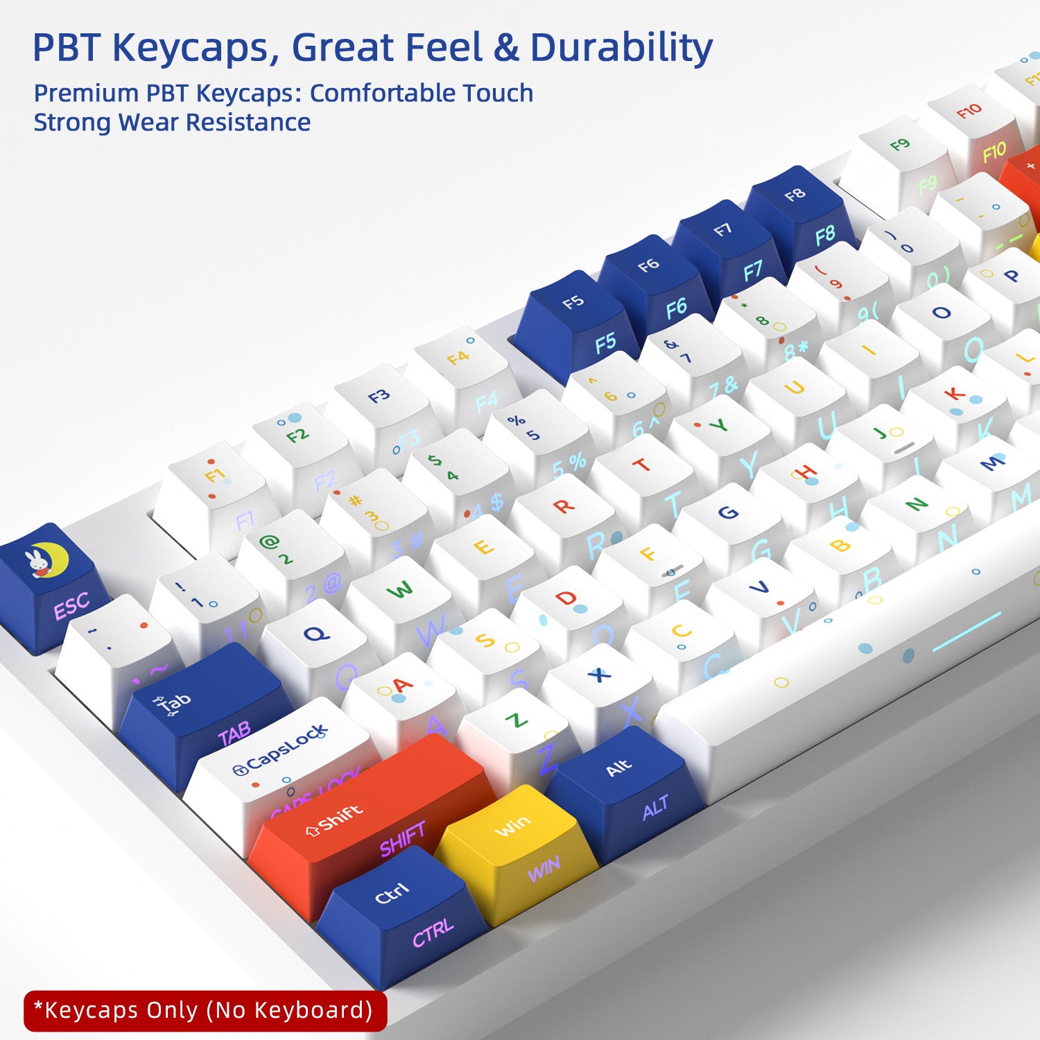 Printed Miffy Rabbit Side Backlight Keycaps