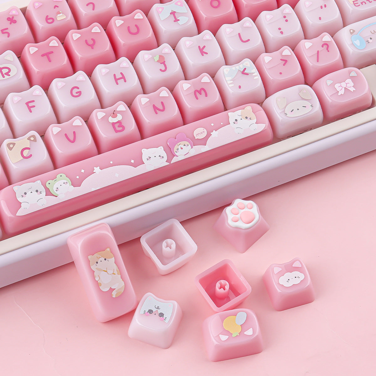 Meow Meow Pudding Keycaps - joorkey
