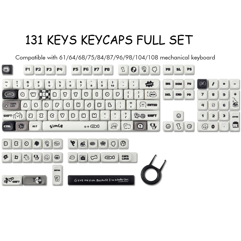 Cats Dogs War keycaps
