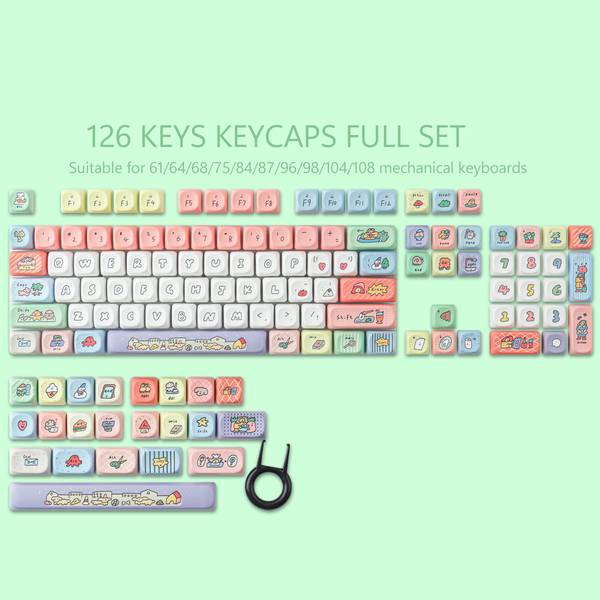 Smiley Face MOA Keycaps