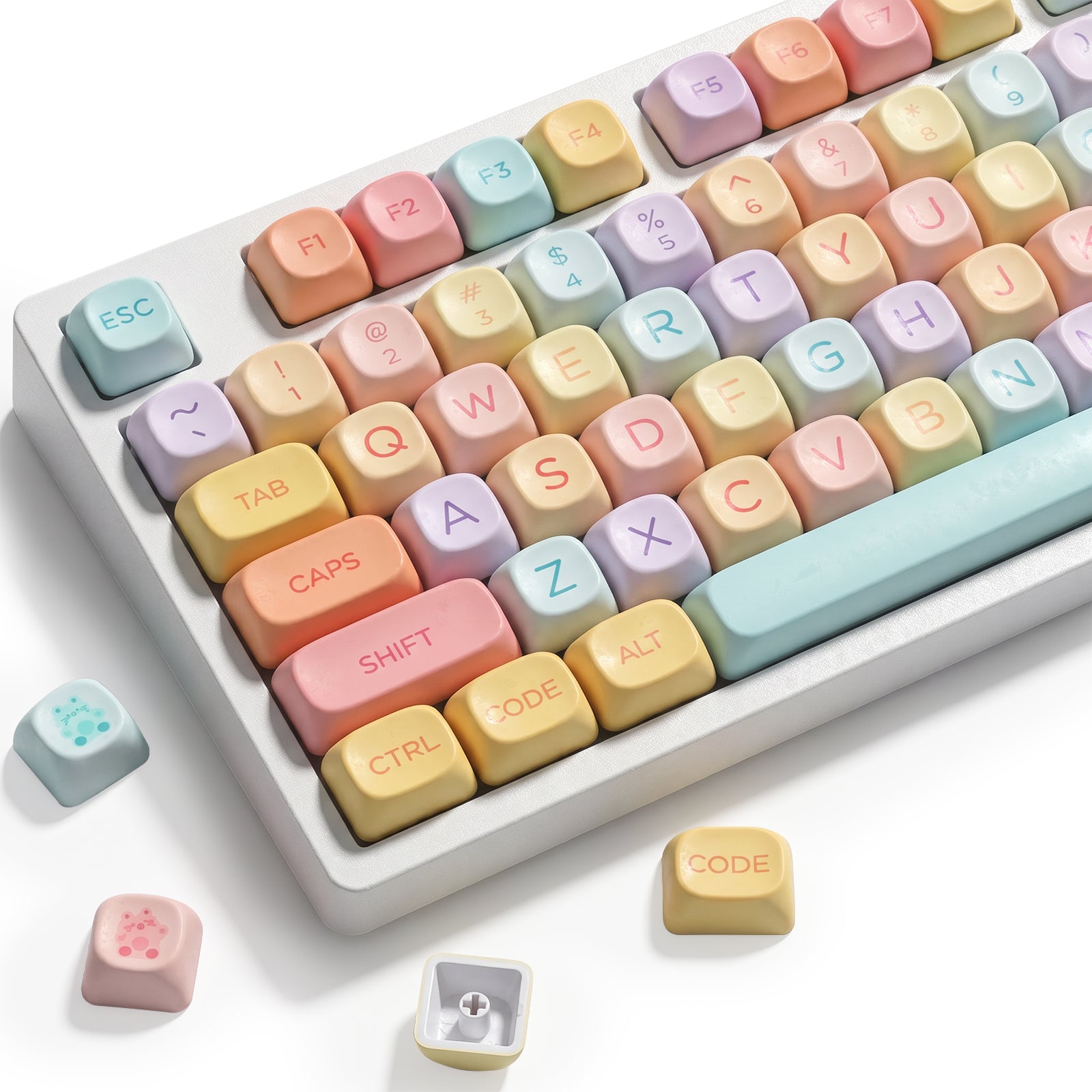 Colorful Meow Keycaps