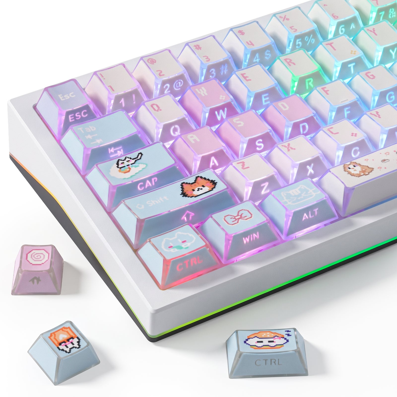 Meow Shadow Side Backlight Keycaps