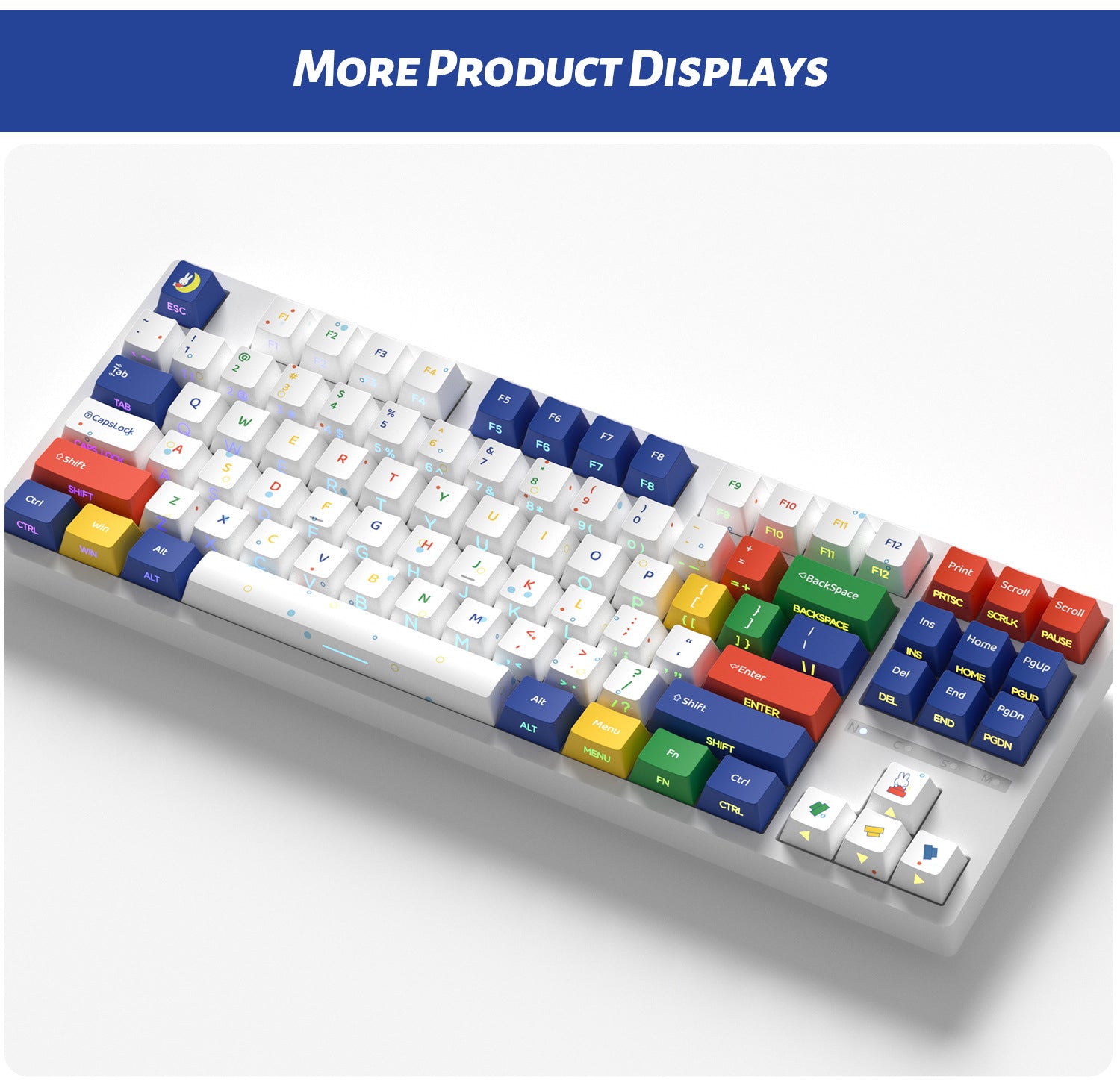 Printed Miffy Rabbit Side Backlight Keycaps