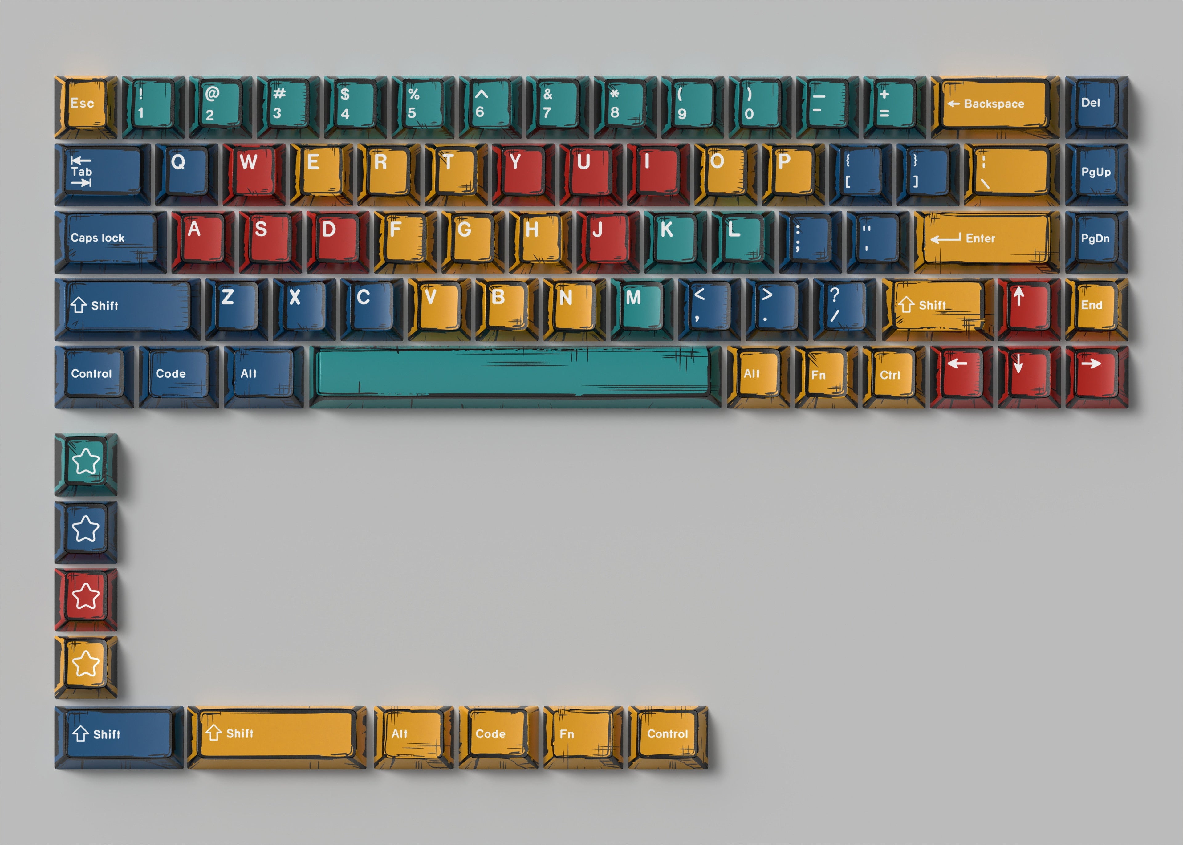 EVA Anime Comic Style Keycaps