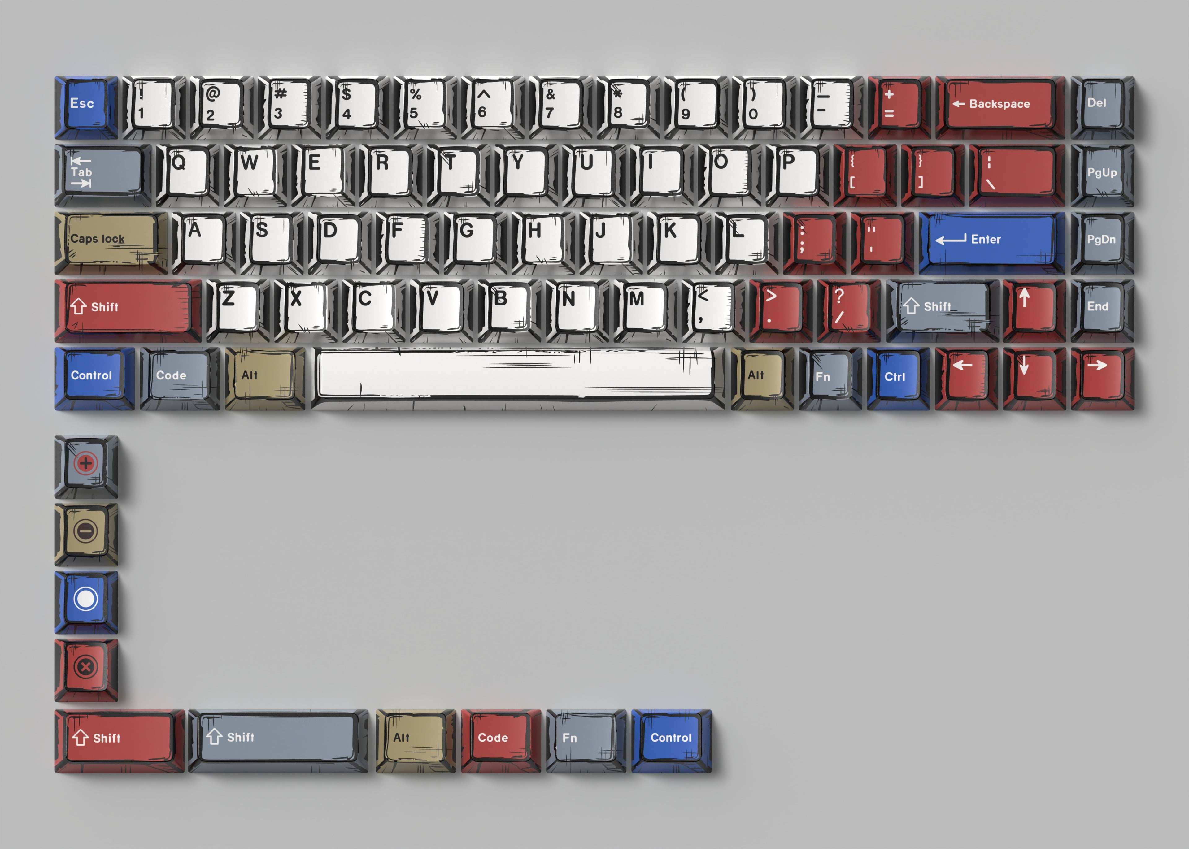 EVA Anime Comic Style Keycaps