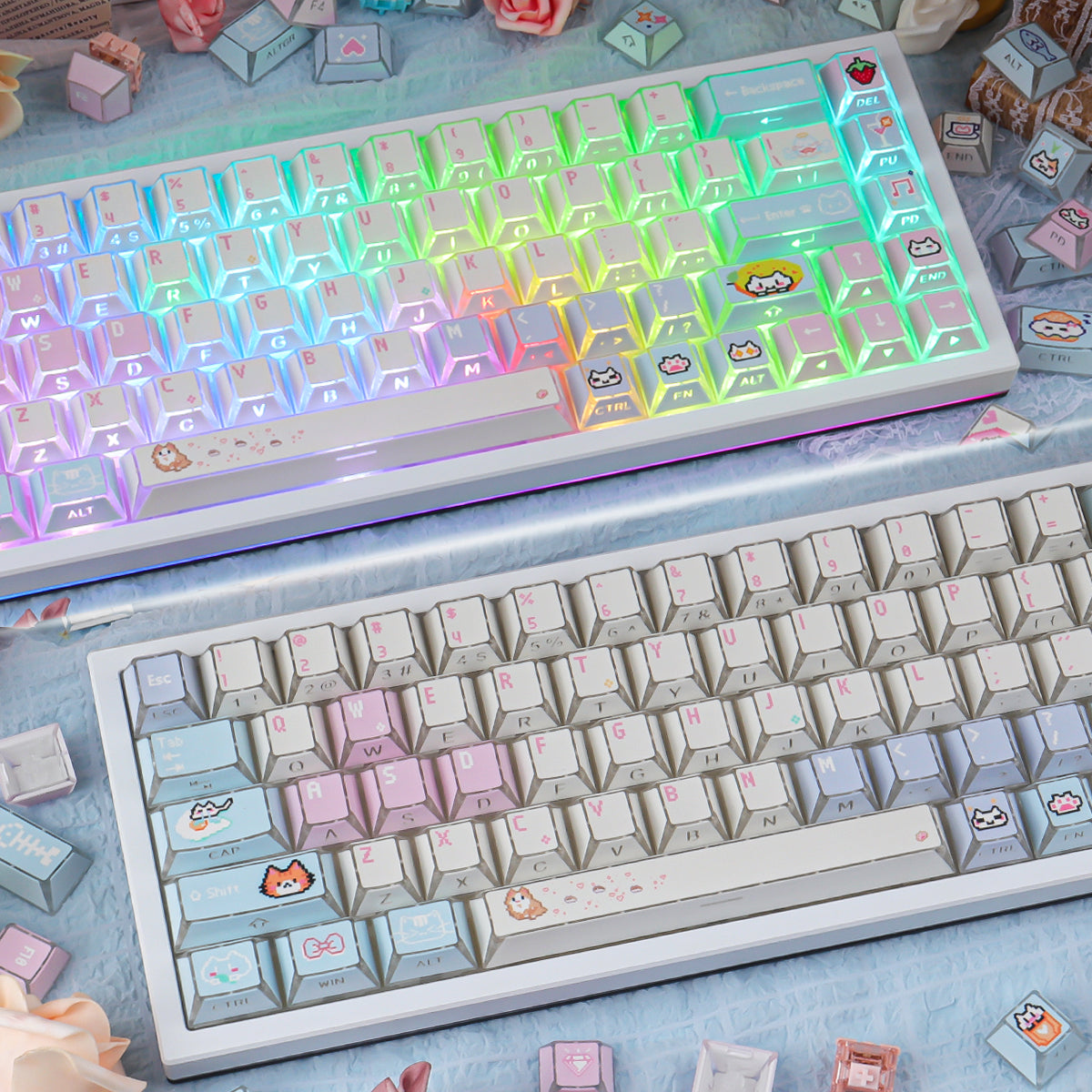 Meow Shadow Side Backlight Keycaps