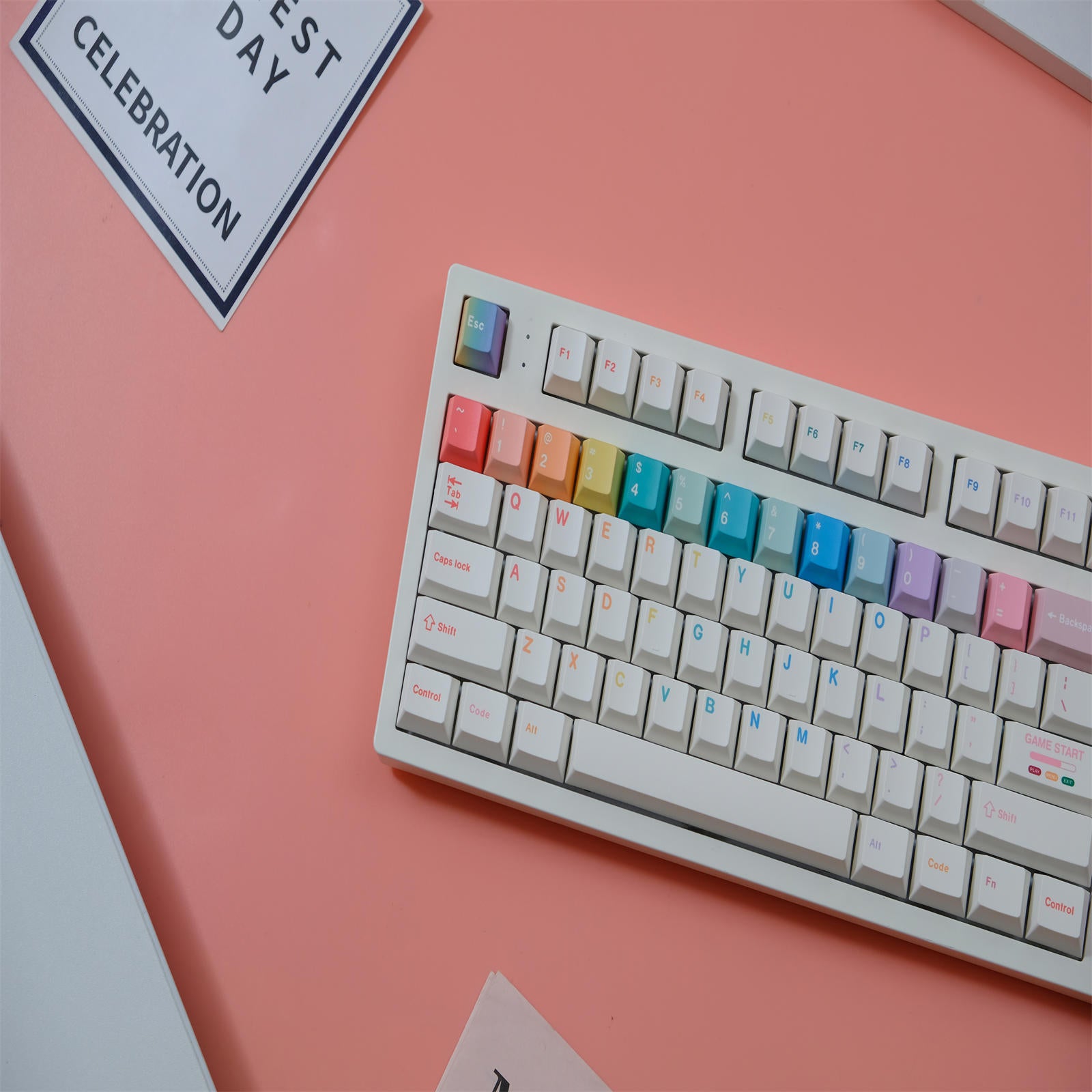 Macarons cherry keycaps