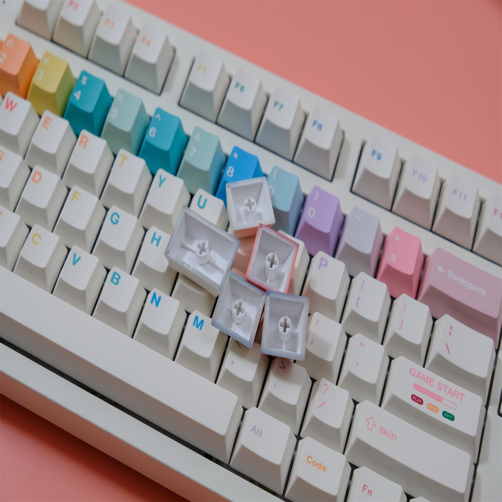 Macarons cherry keycaps