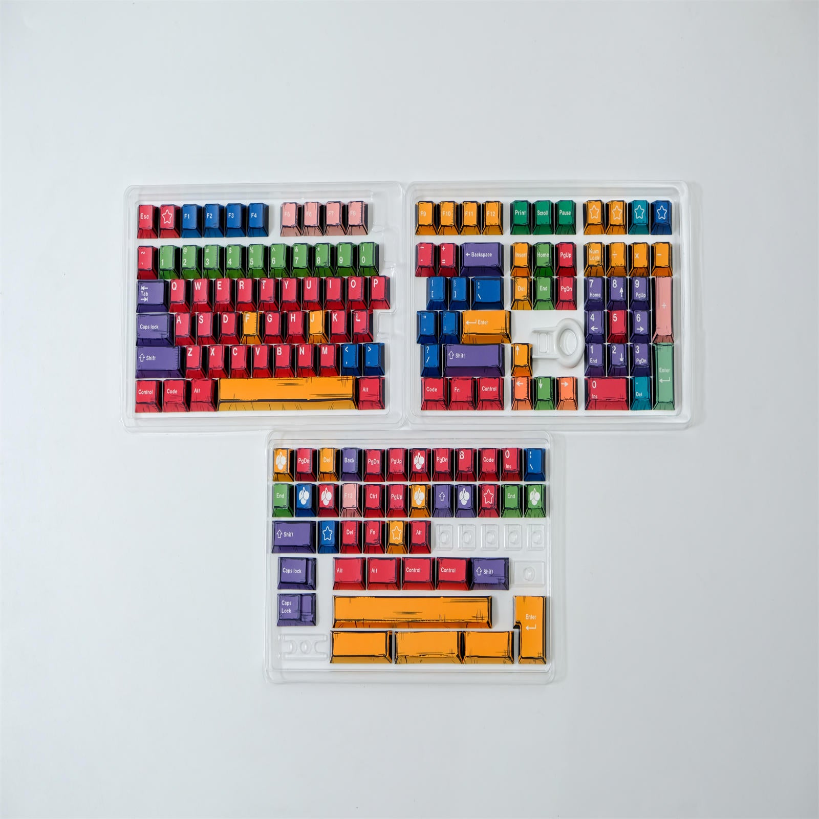 Handcrafted Art Comic Style keycaps