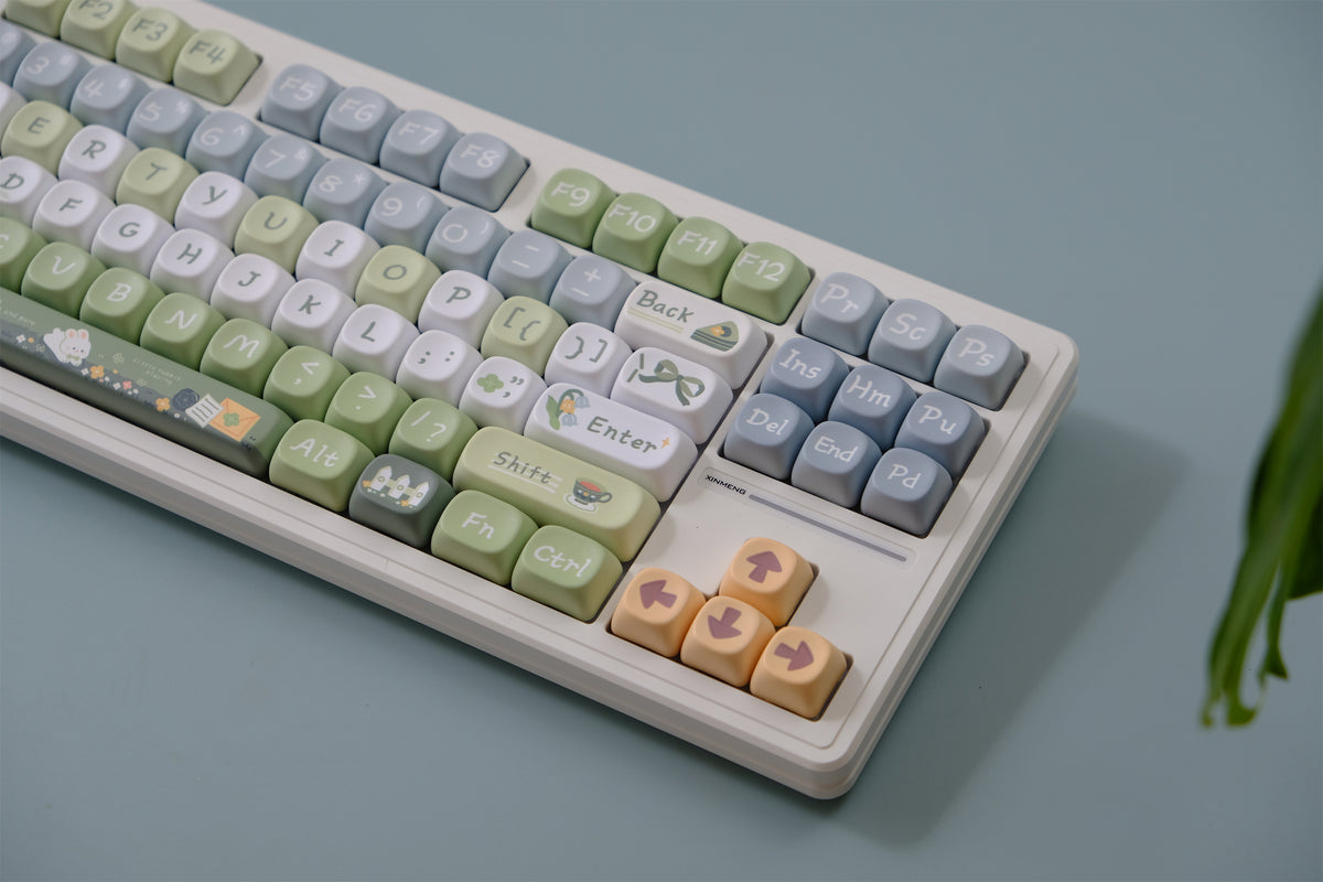 Letter Less Keycaps Spring Letter Keycaps 132 Keys PBT Material MOA Profile DYE-SUB ...