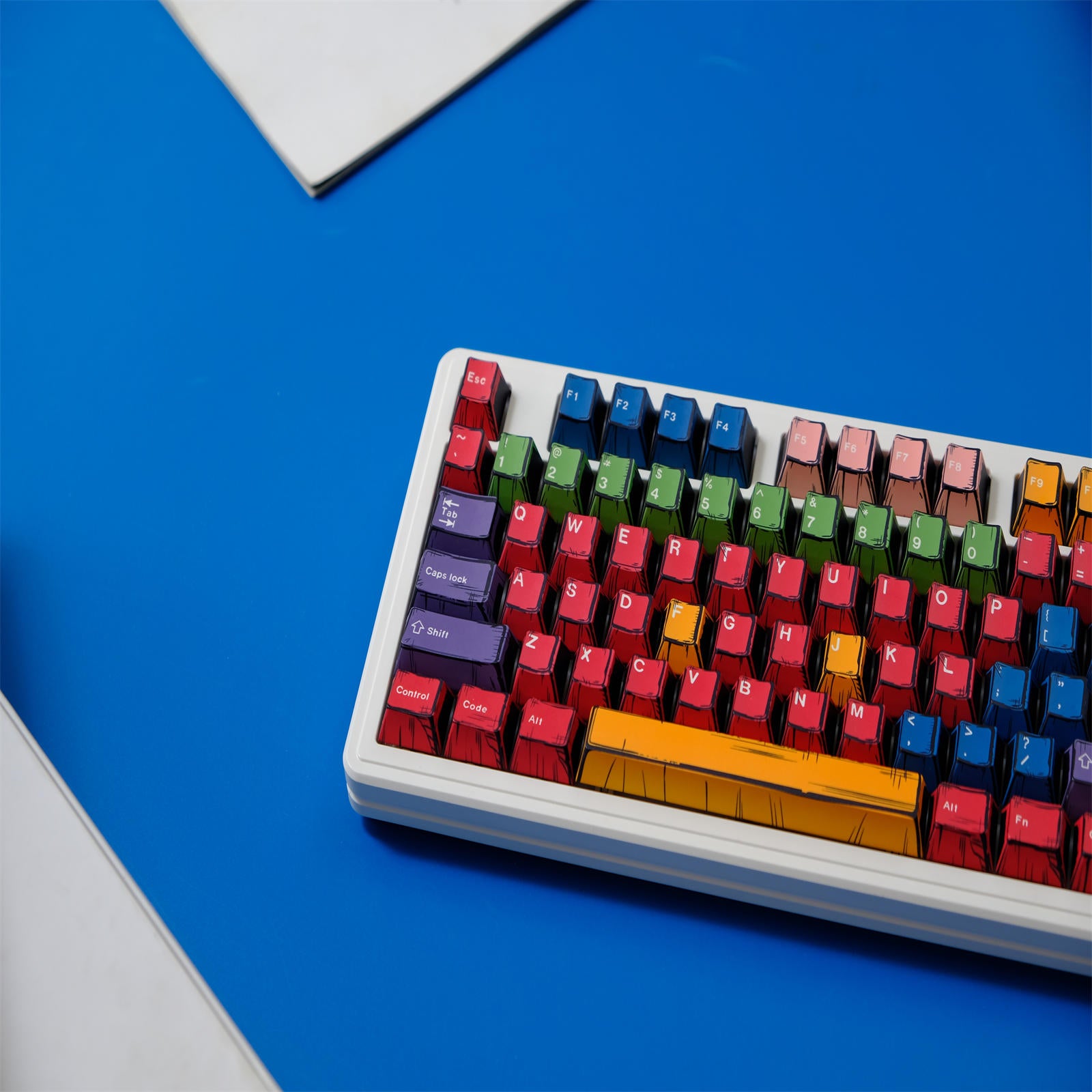 Handcrafted Art Comic Style keycaps