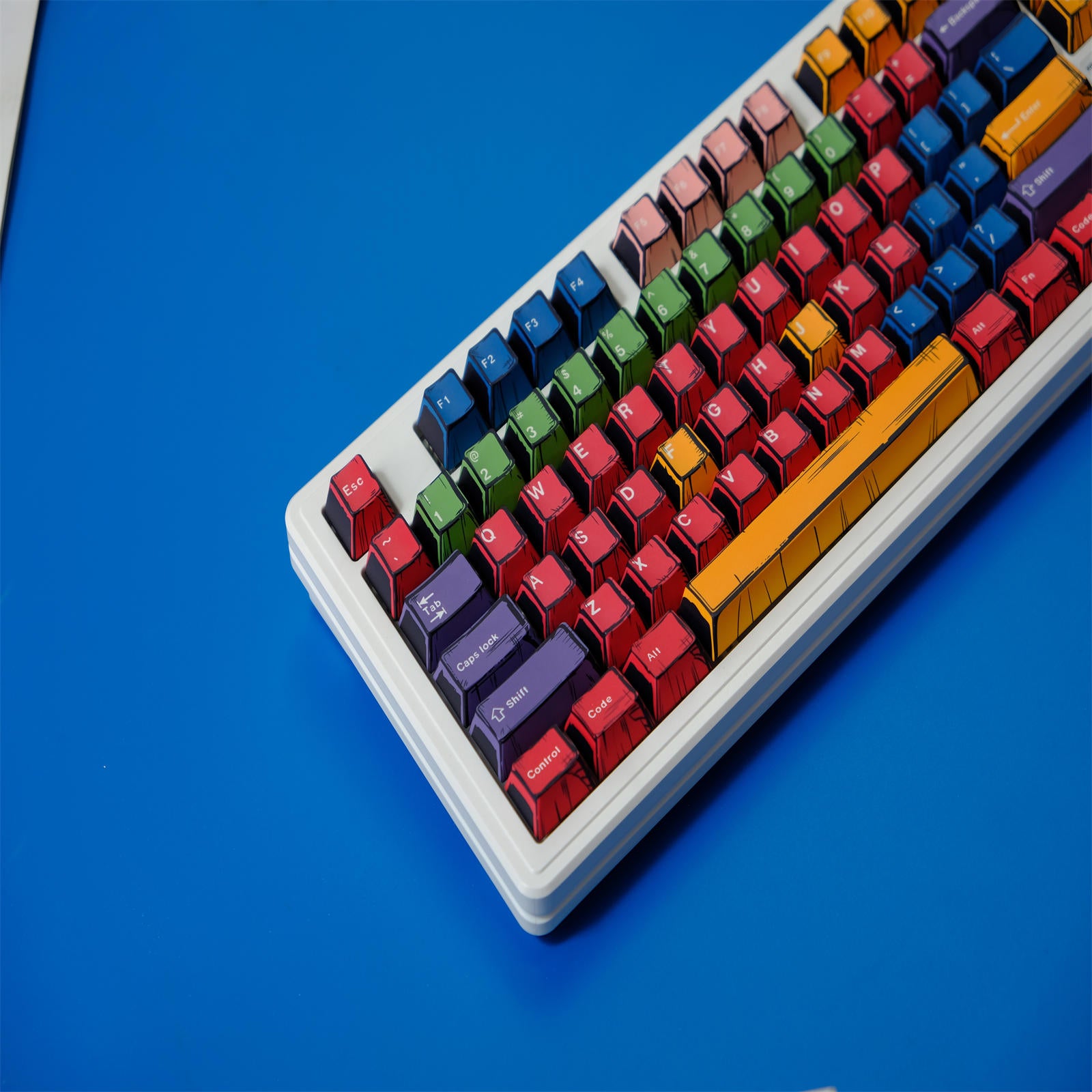 Handcrafted Art Comic Style keycaps