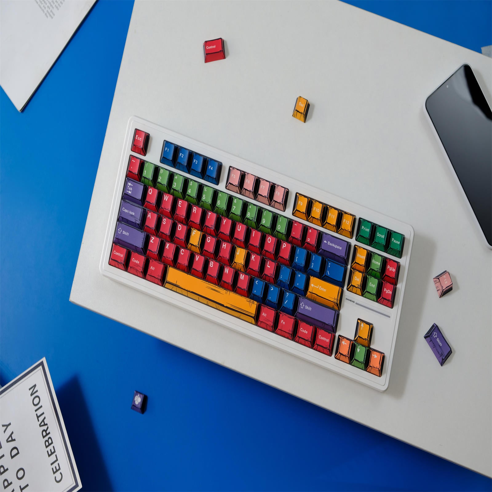 Handcrafted Art Comic Style keycaps