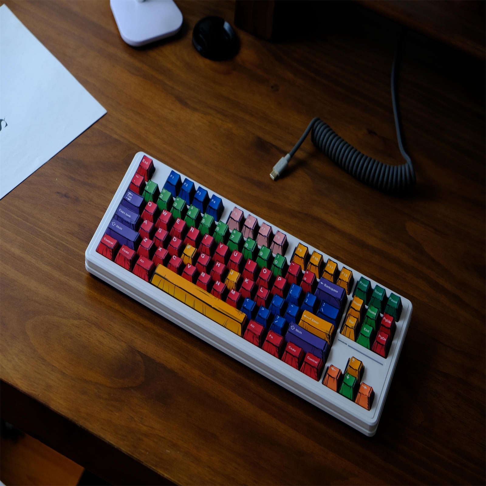 Handcrafted Art Comic Style keycaps