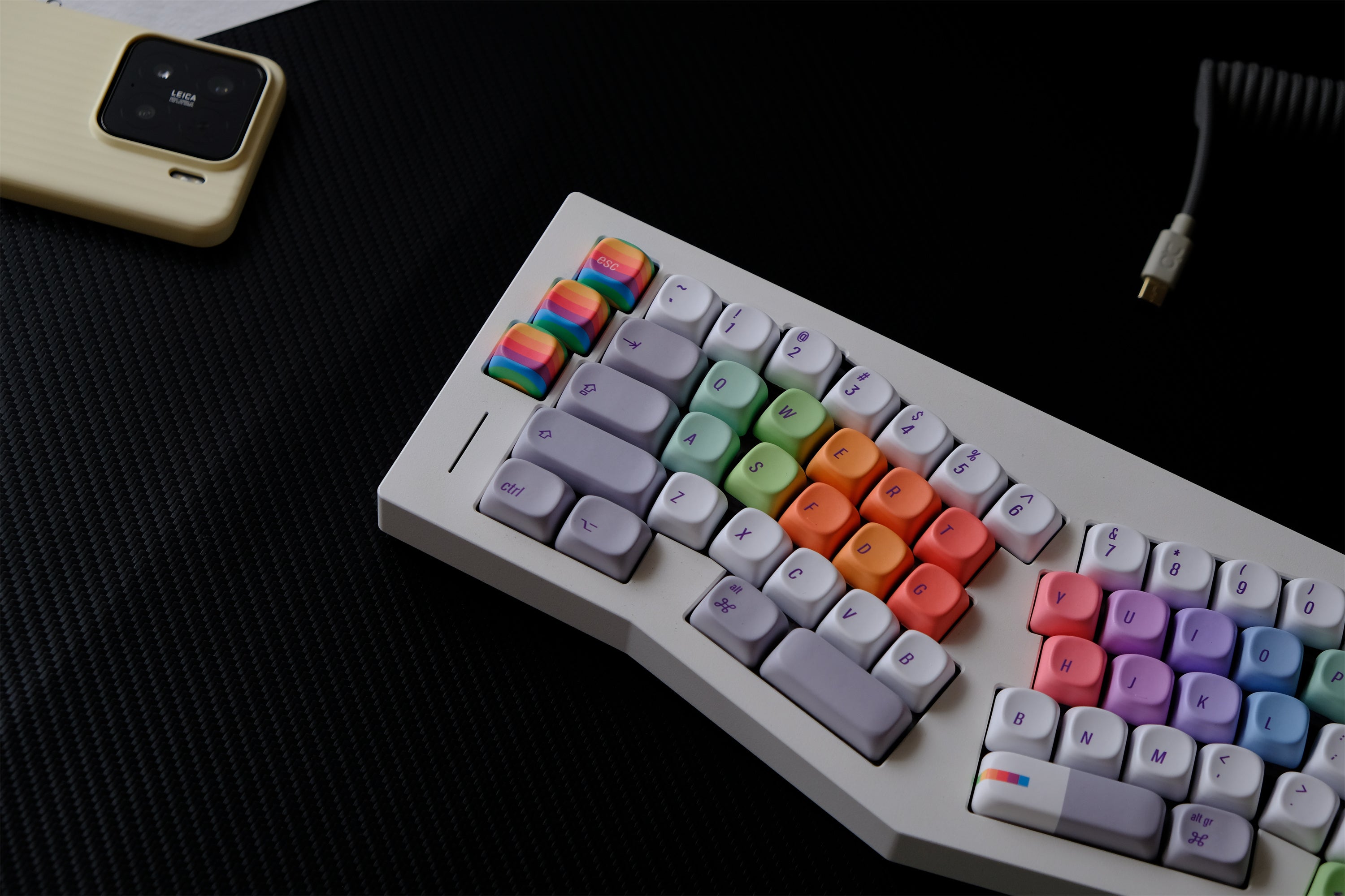 Rainbow Programmer Keycaps