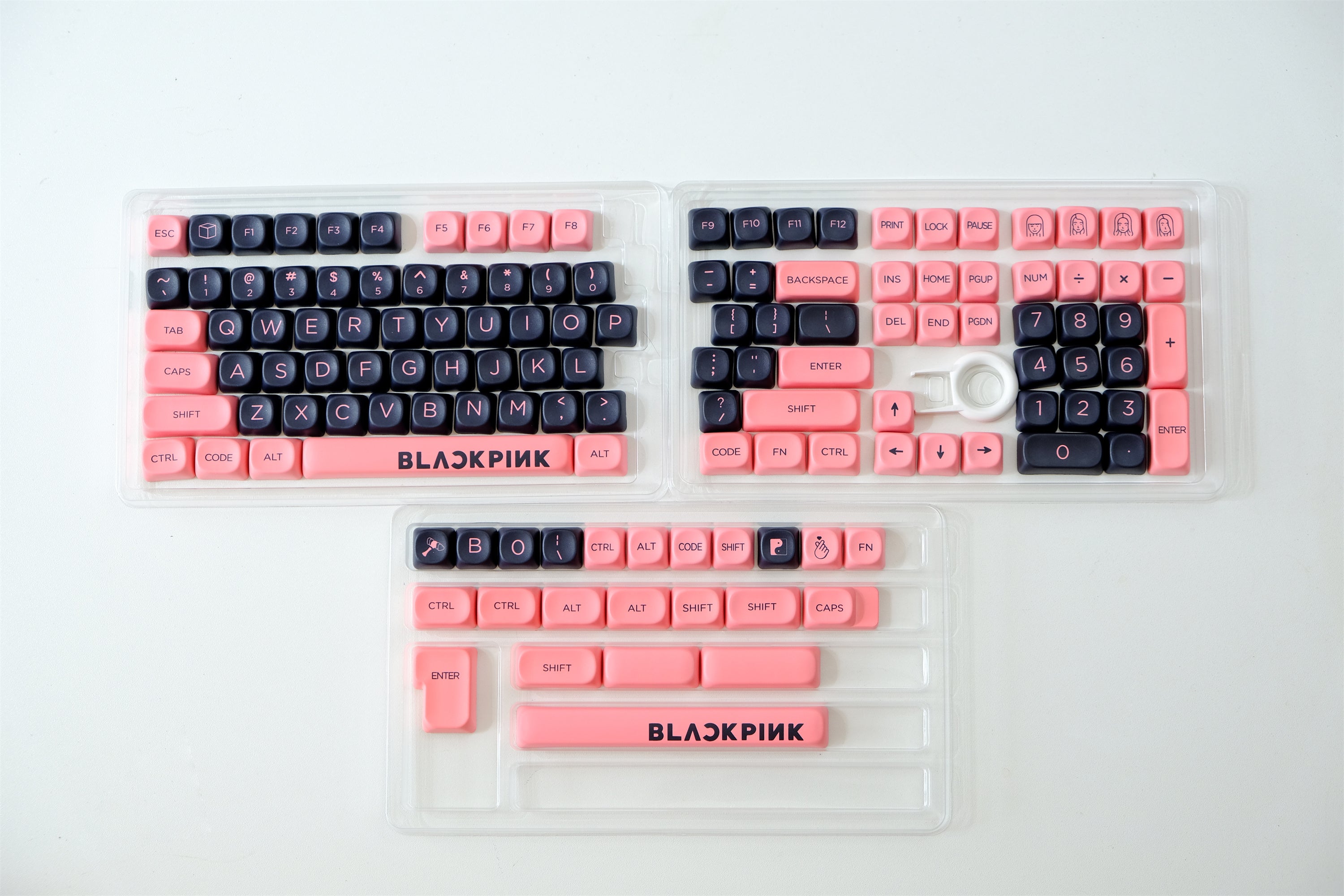 Black Pink Keycaps