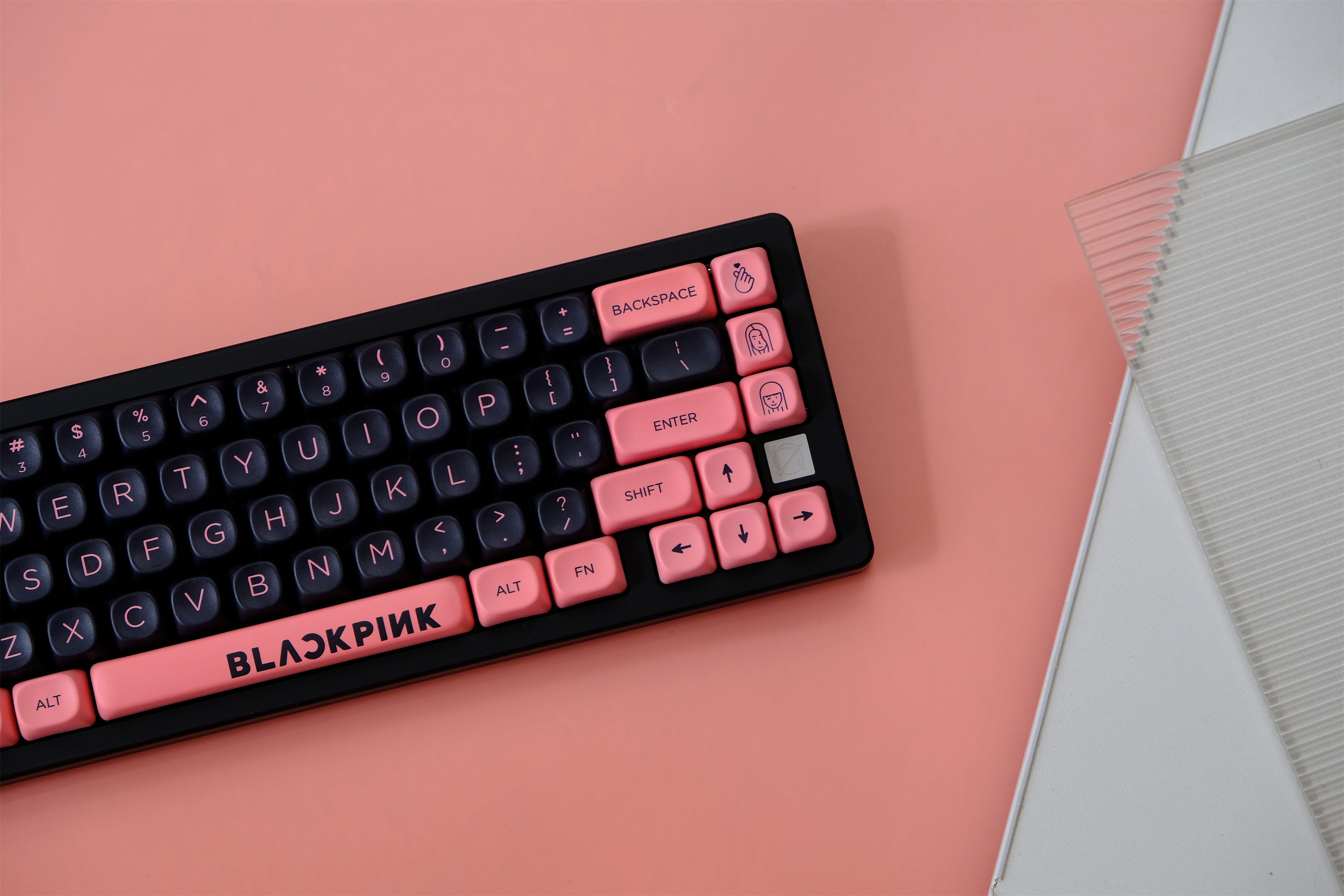 Black Pink Keycaps