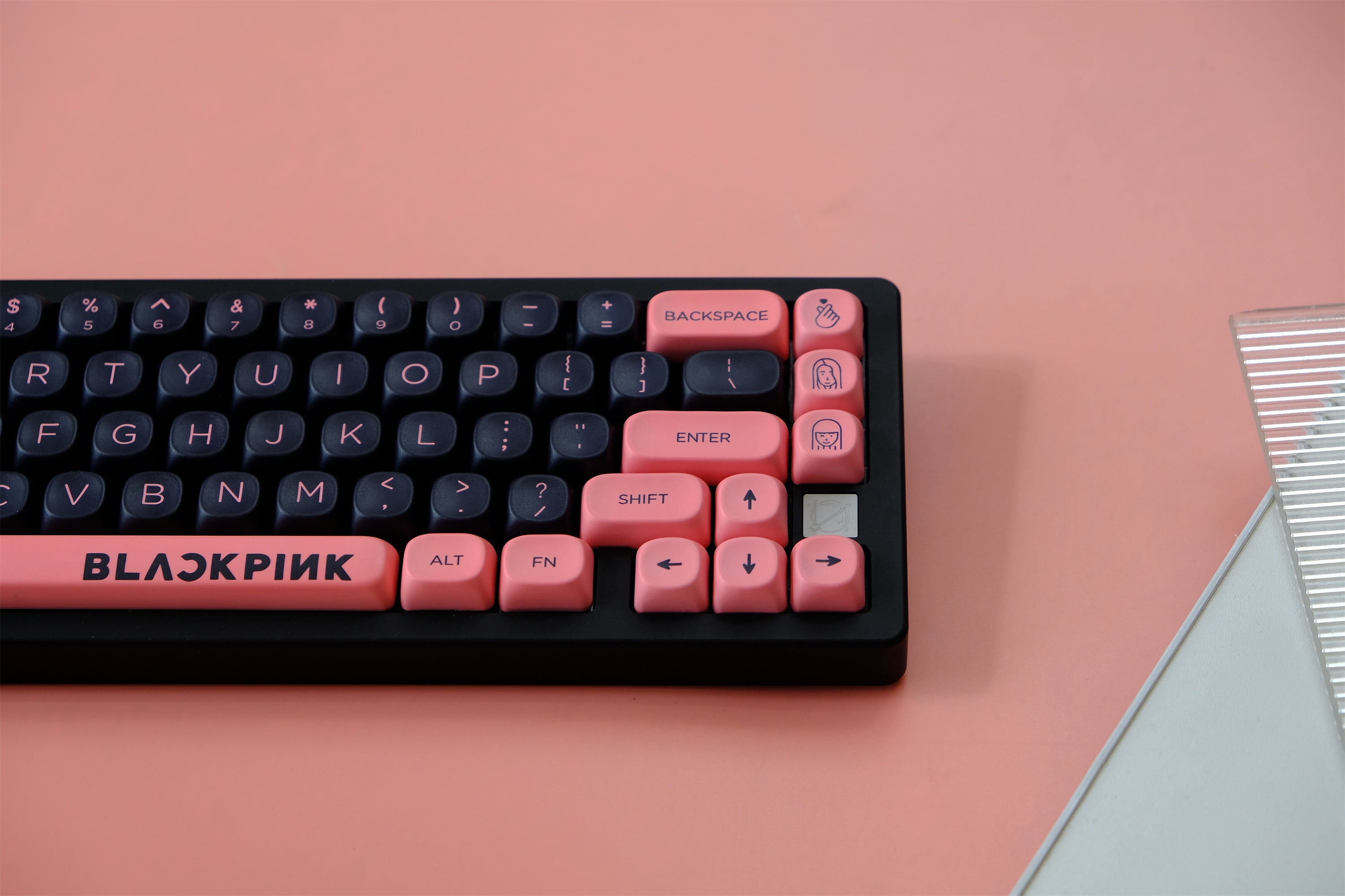 Black Pink Keycaps