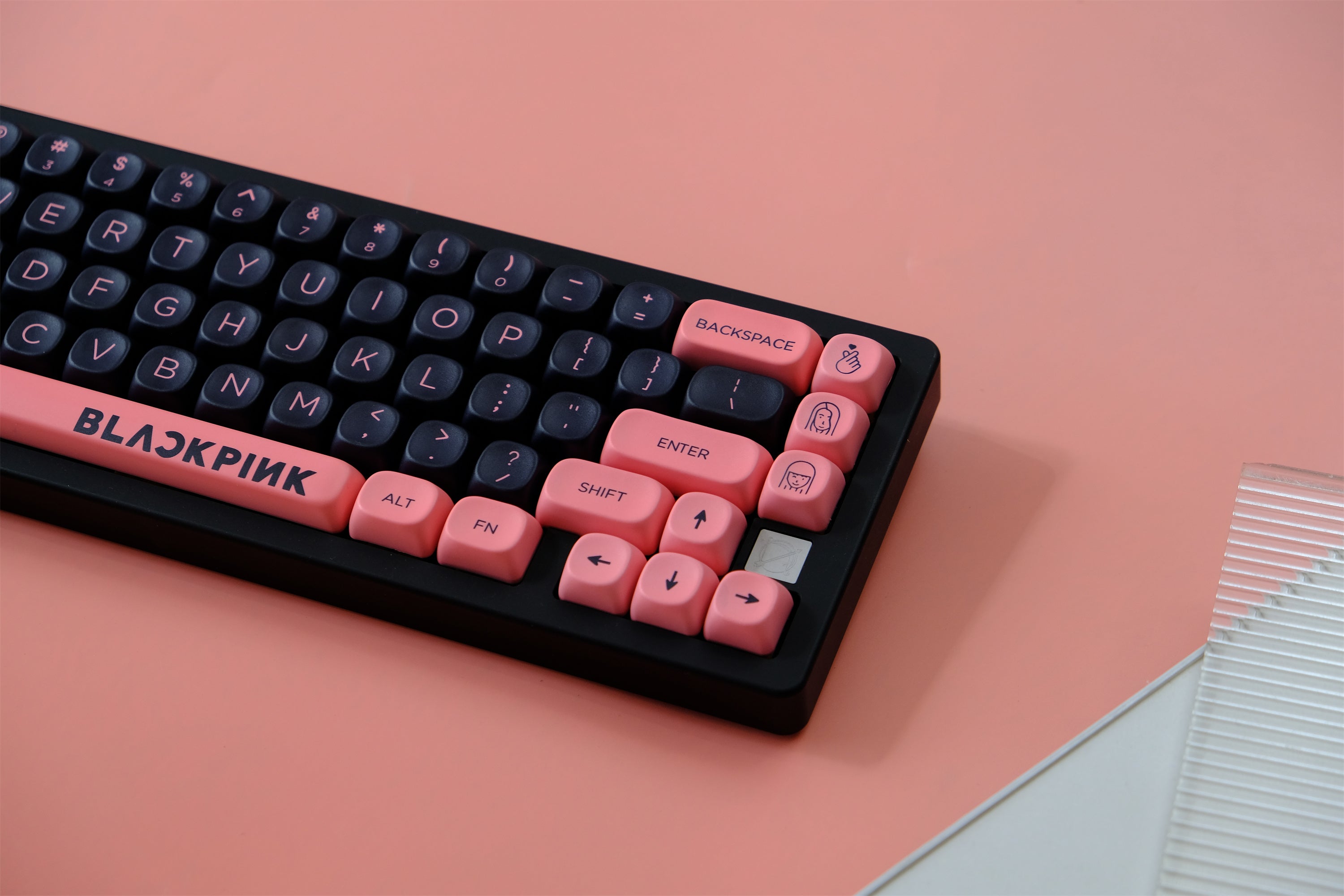 Black Pink Keycaps