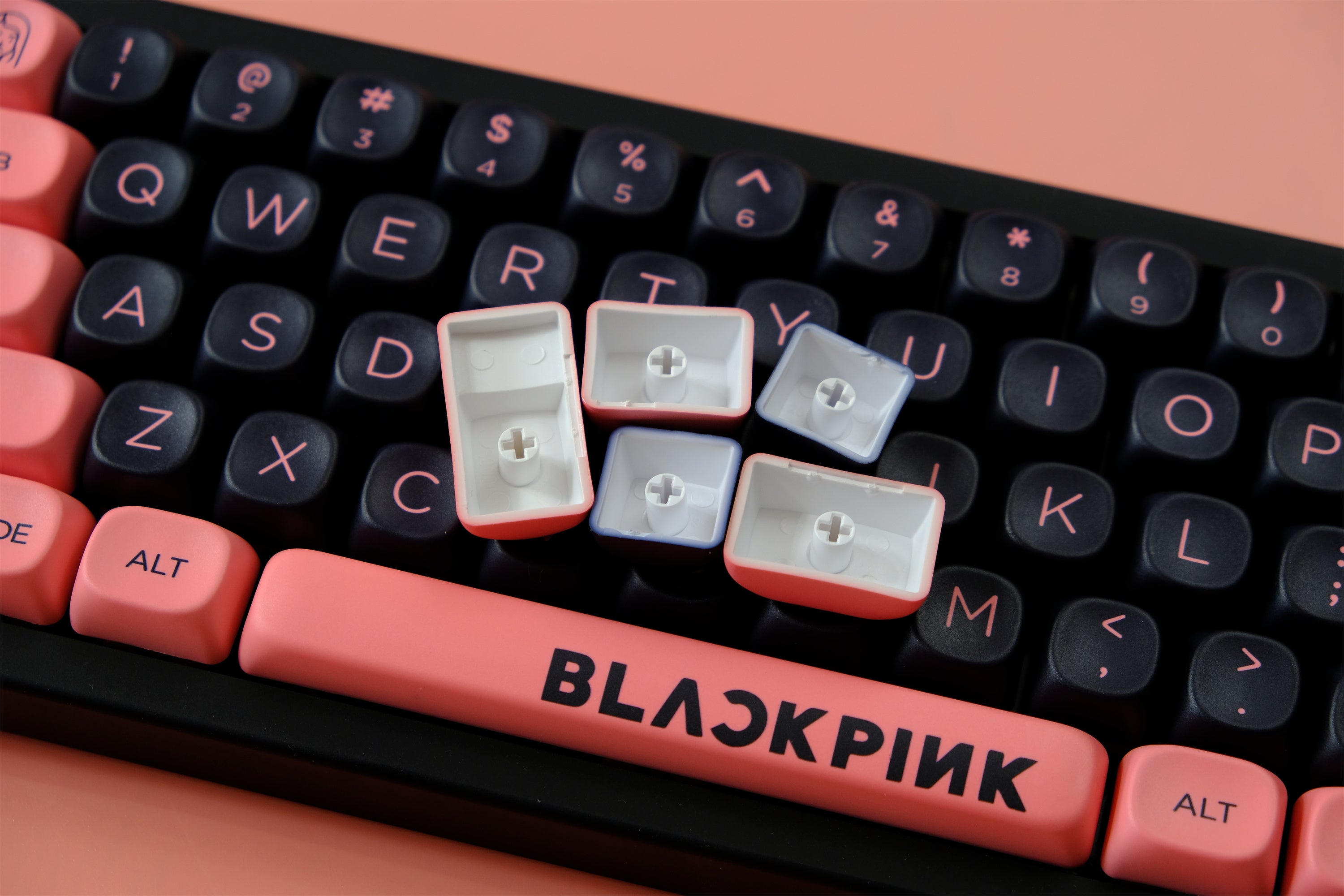 Black Pink Keycaps