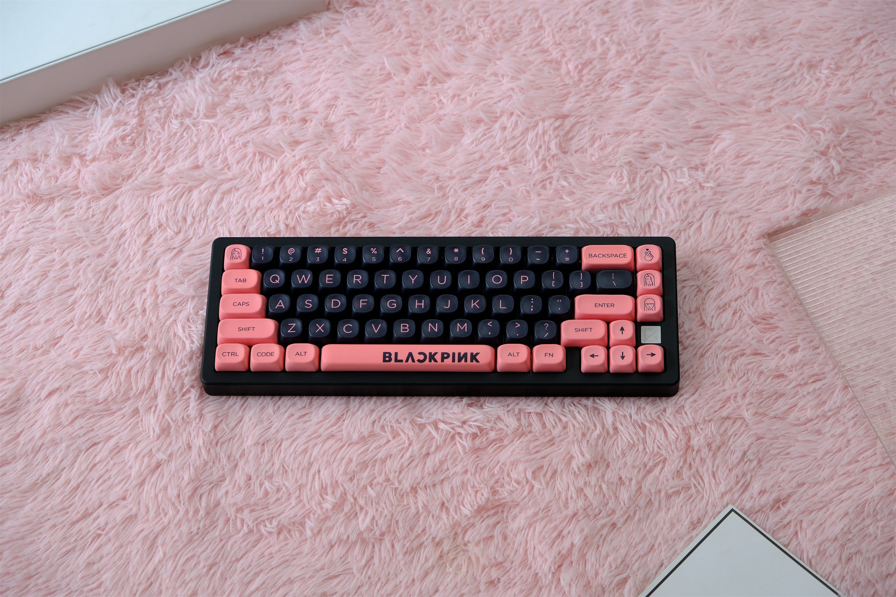 Black Pink Keycaps