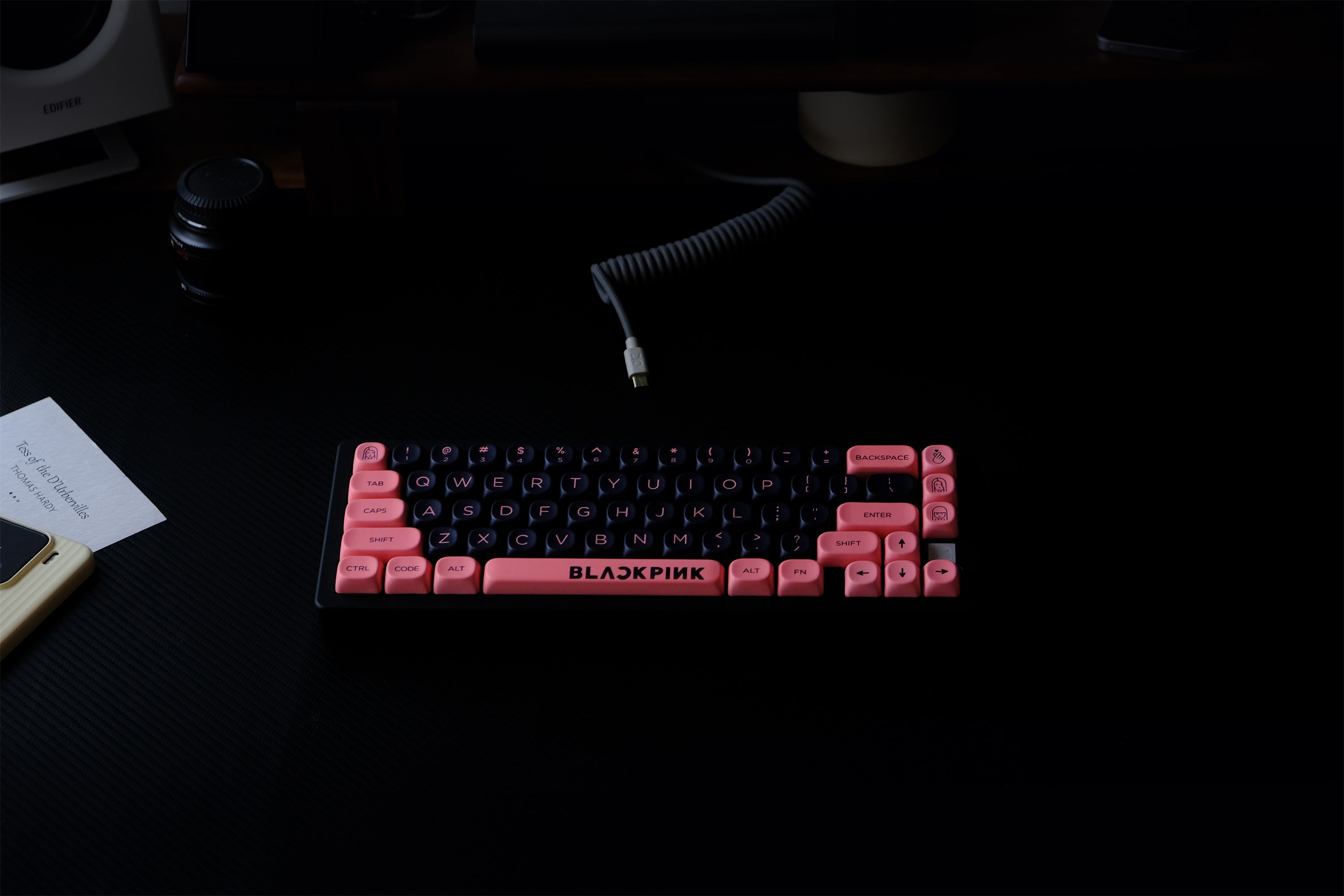 Black Pink Keycaps