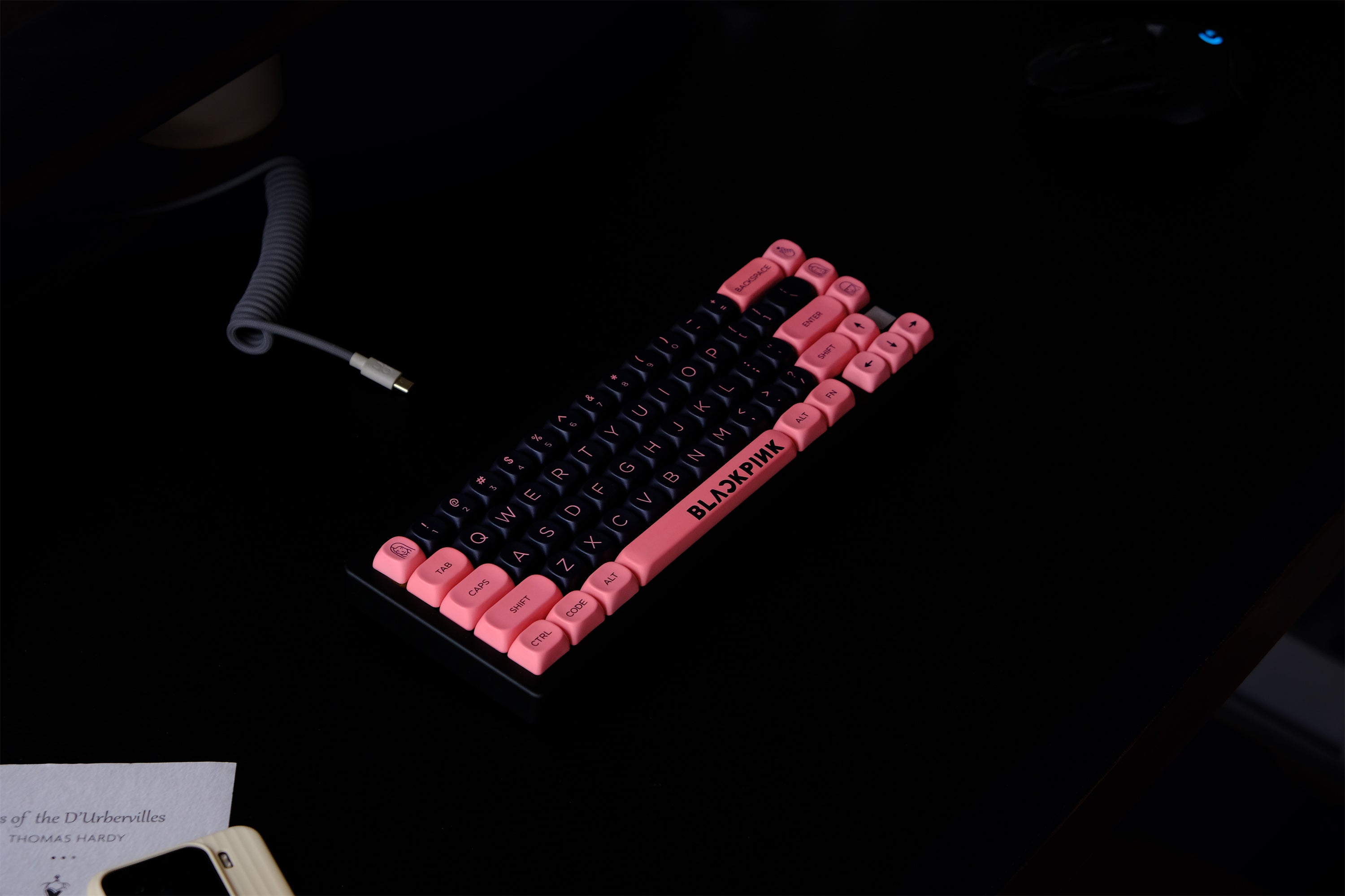Black Pink Keycaps