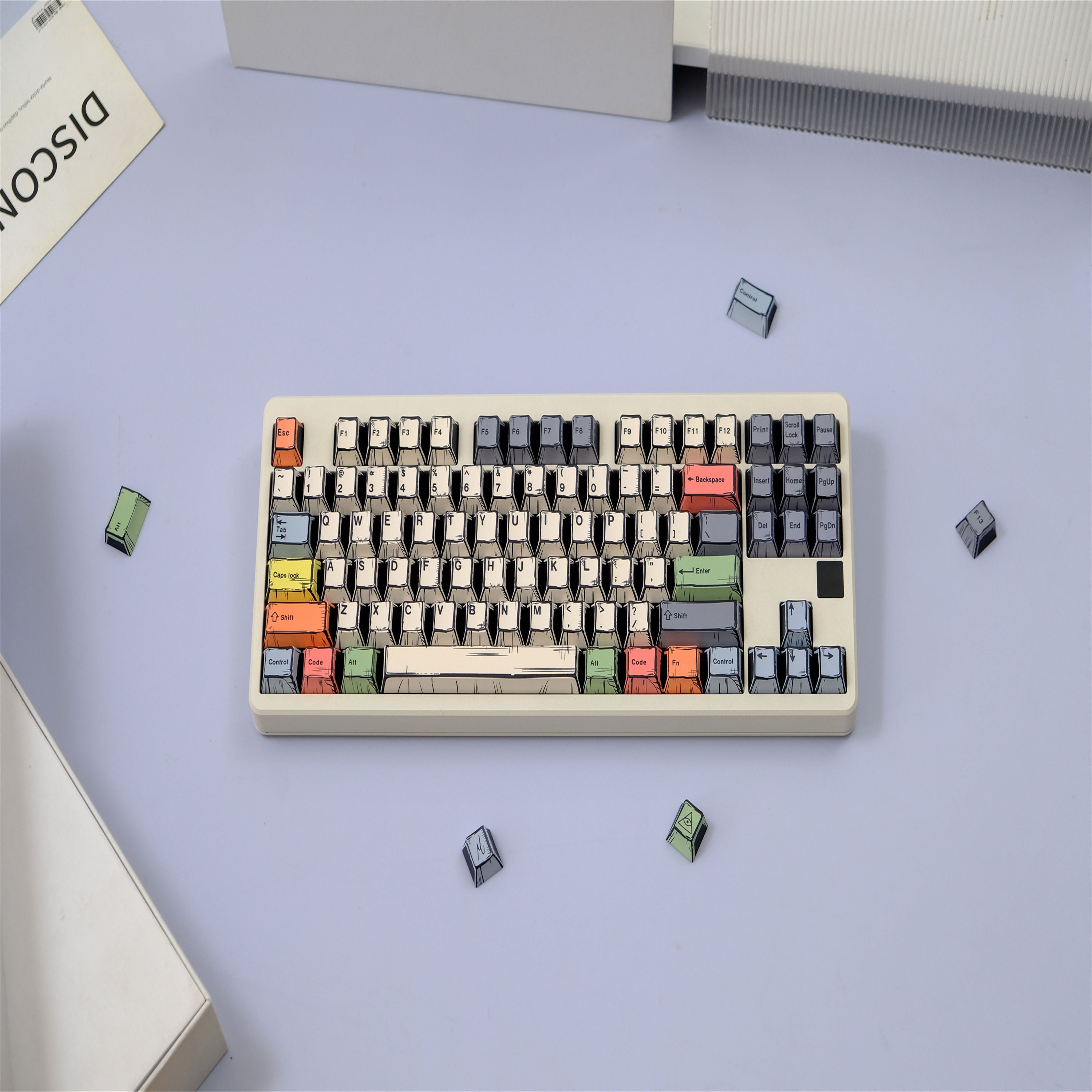 Canvas Comic Atyle keycaps