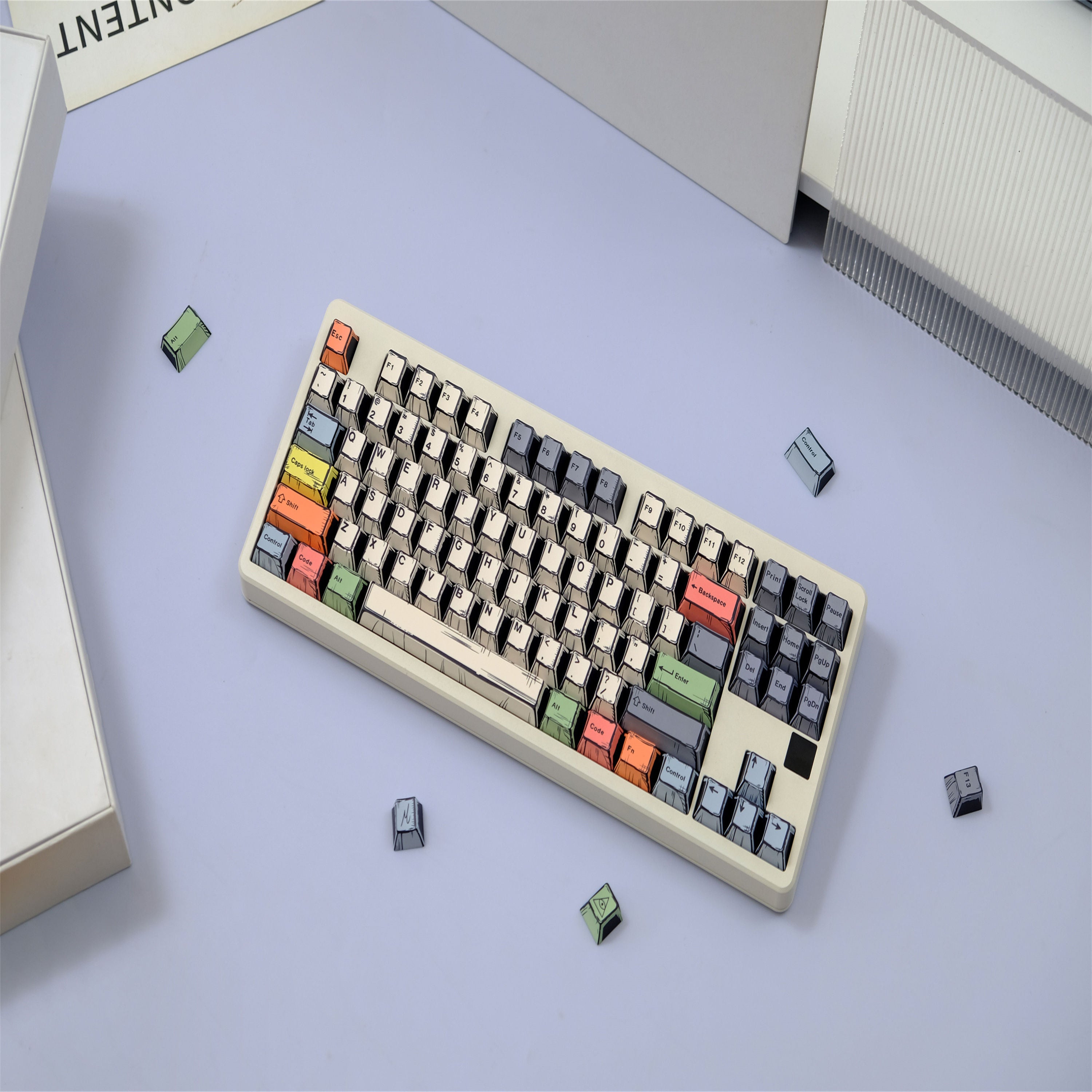 Canvas Comic Atyle keycaps