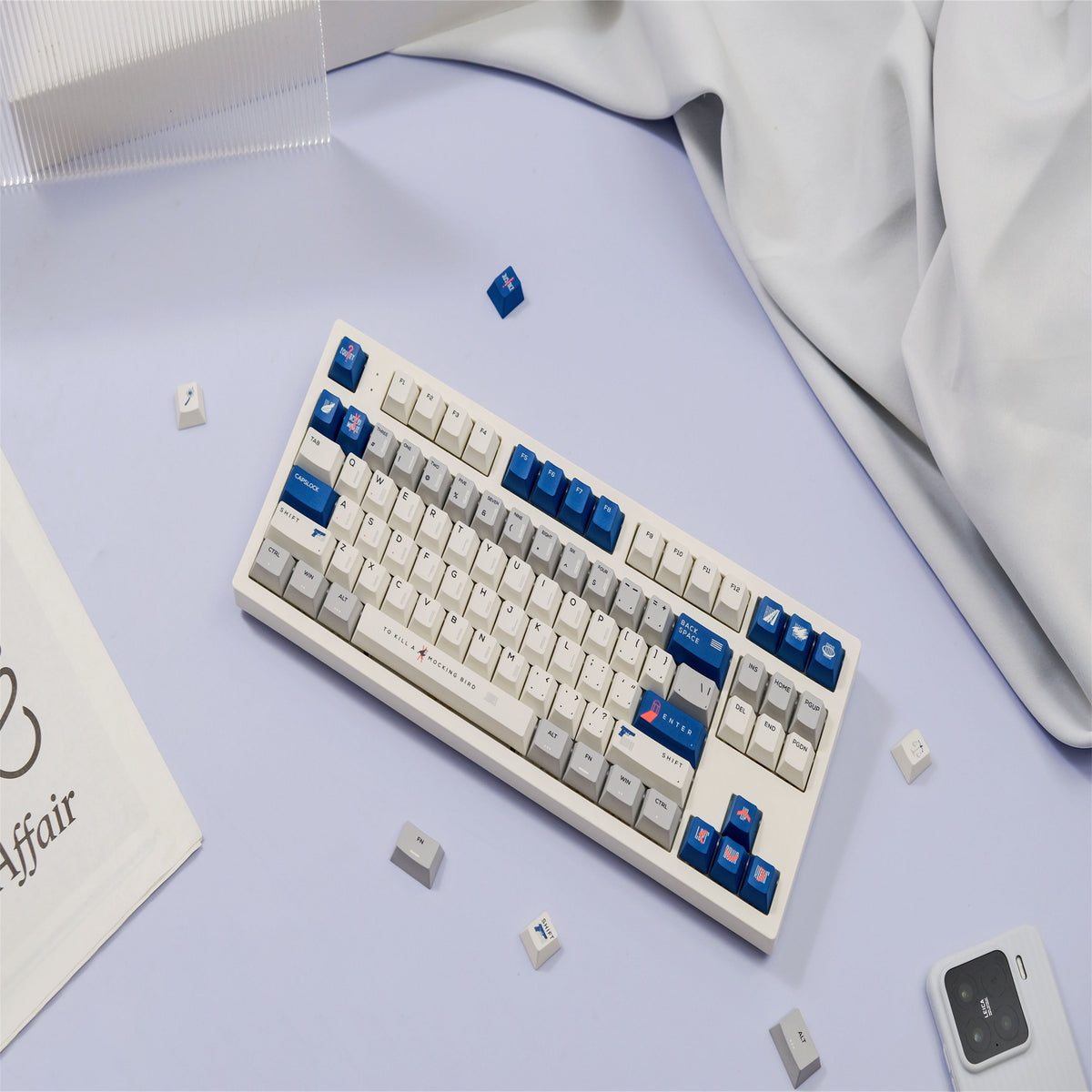 Bluebeard Keys Bluebird keycaps 151 Keys PBT Material Cherry Profile DYE-SUB ...