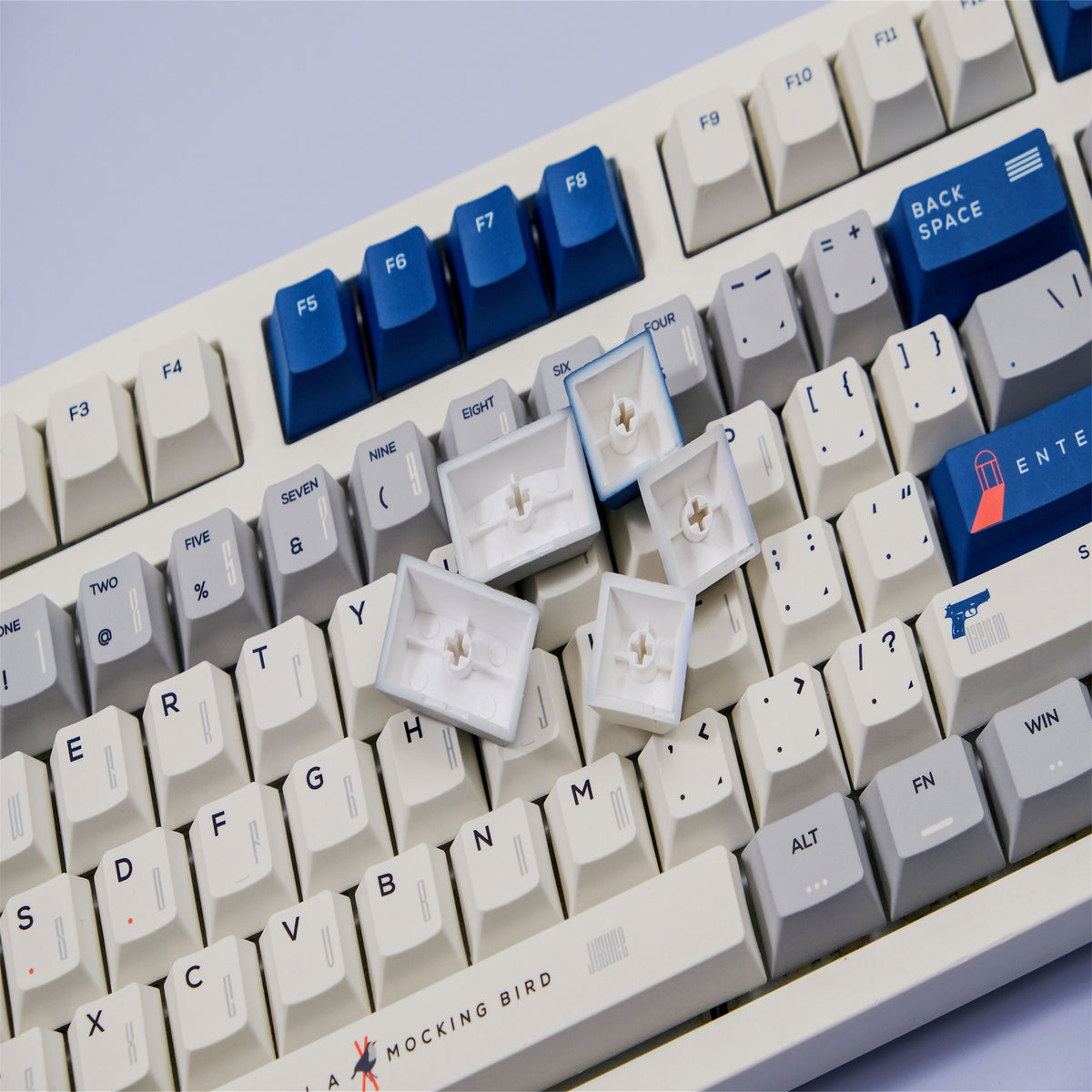 Bluebeard Keys Bluebird keycaps 151 Keys PBT Material Cherry Profile DYE-SUB ...