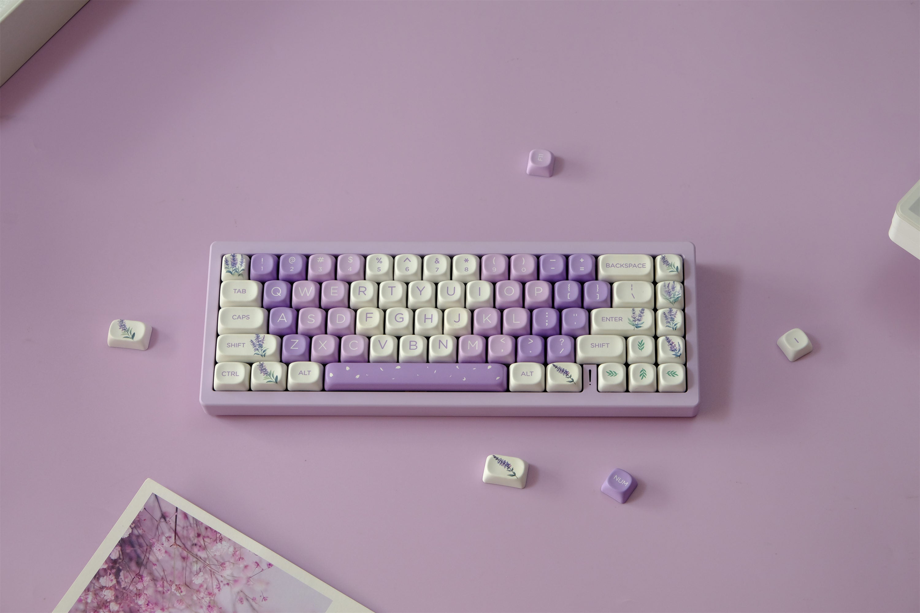 Lavender Blossoms Keycaps