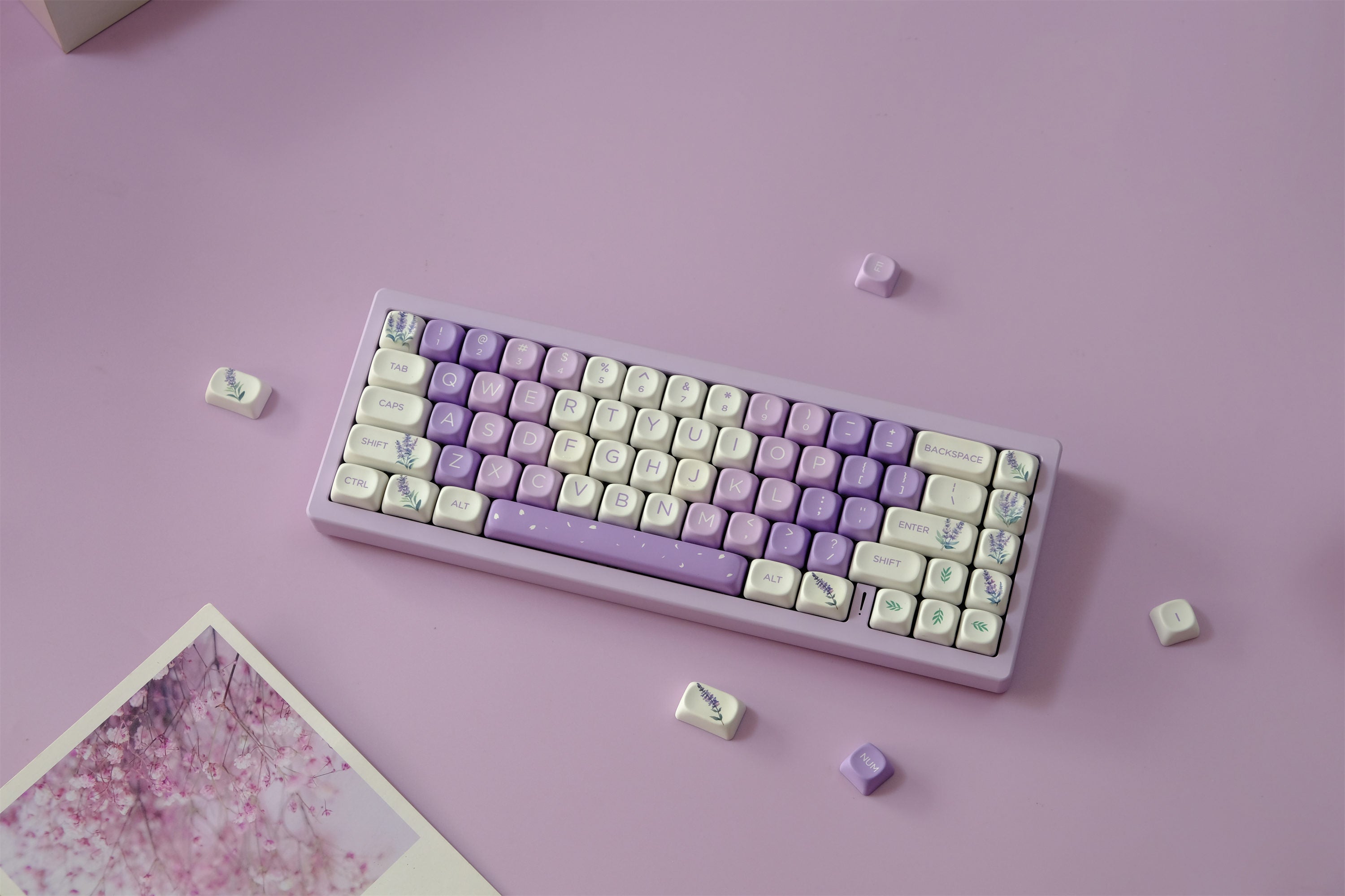 Lavender Blossoms Keycaps