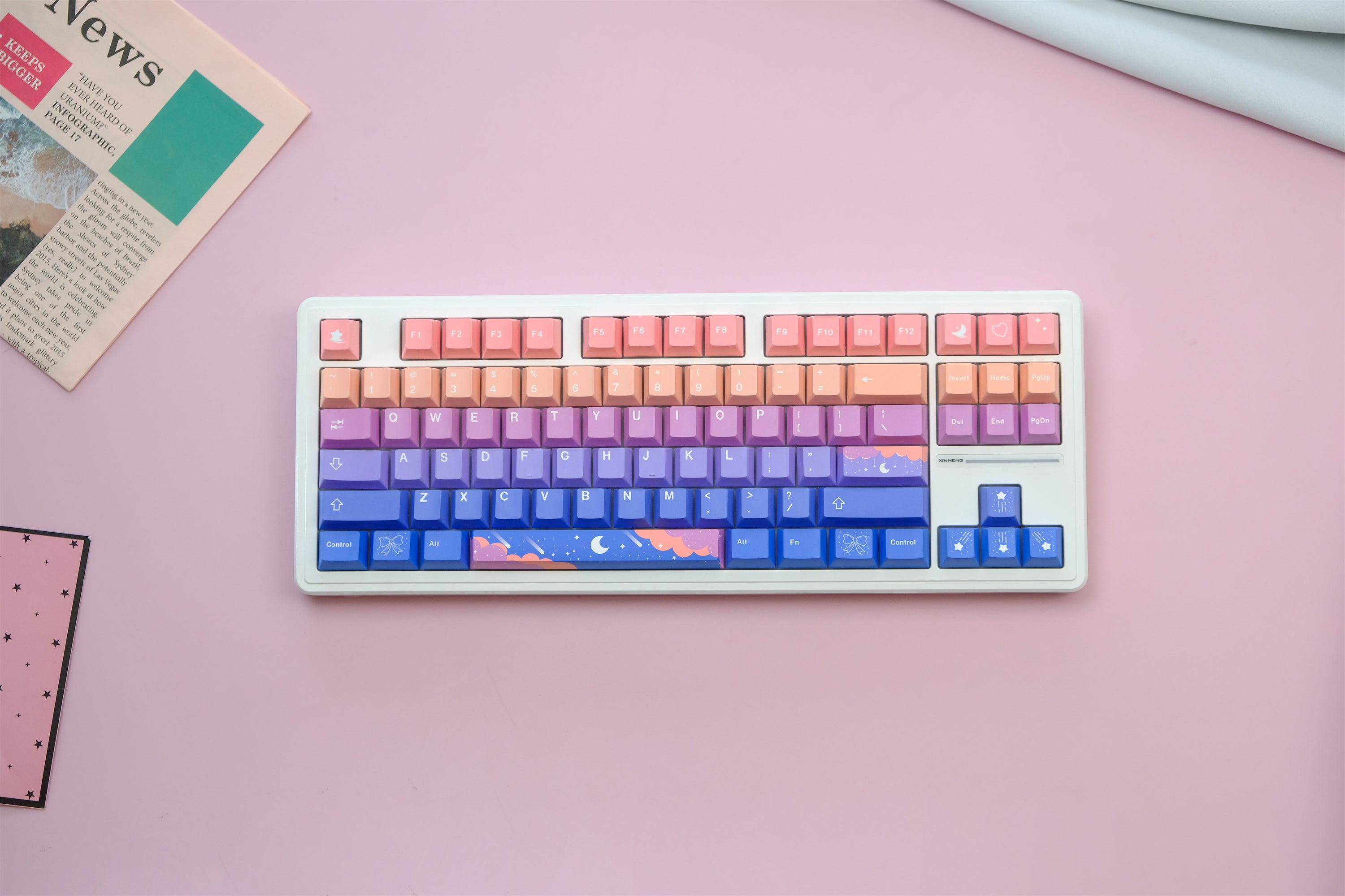 Star Moon Keycaps 129 Keys PBT Keycaps Cherry Profile DYE-SUB ...