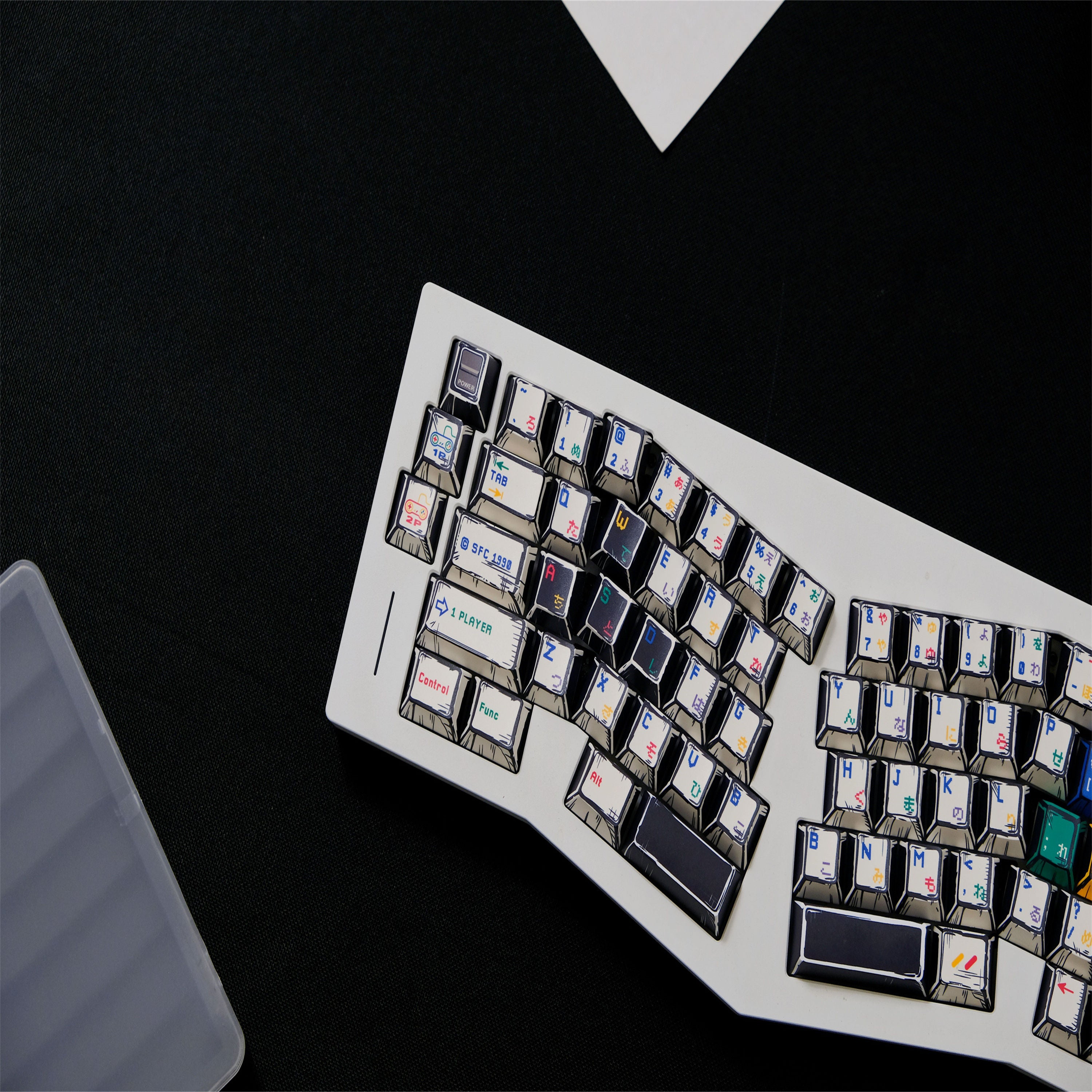 SFC White Comic style keycaps