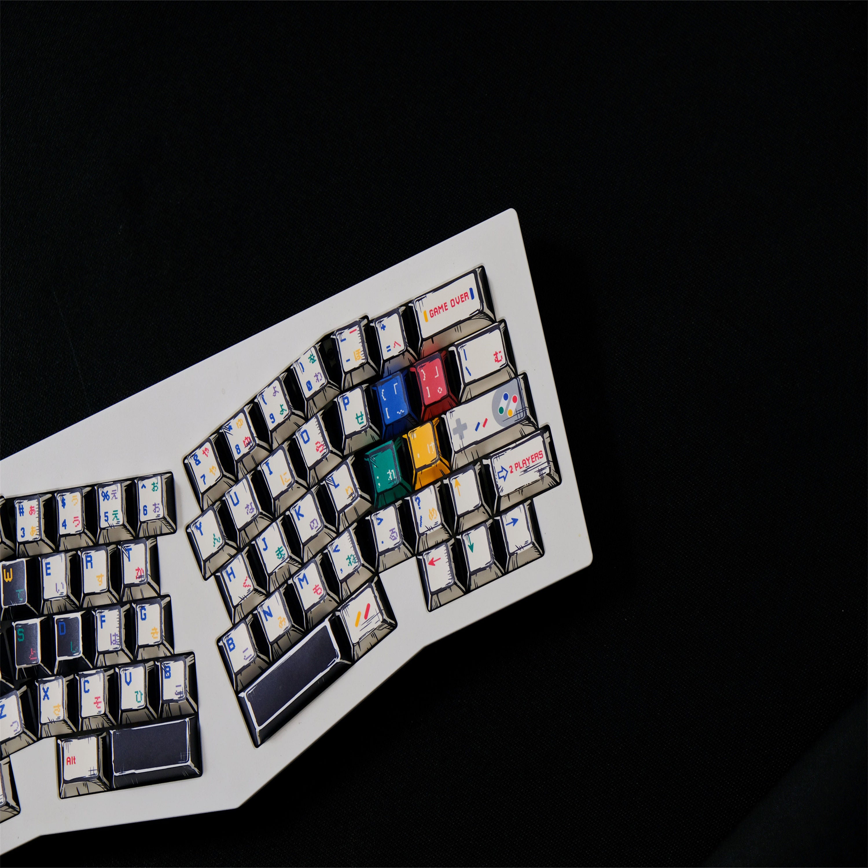 SFC White Comic style keycaps