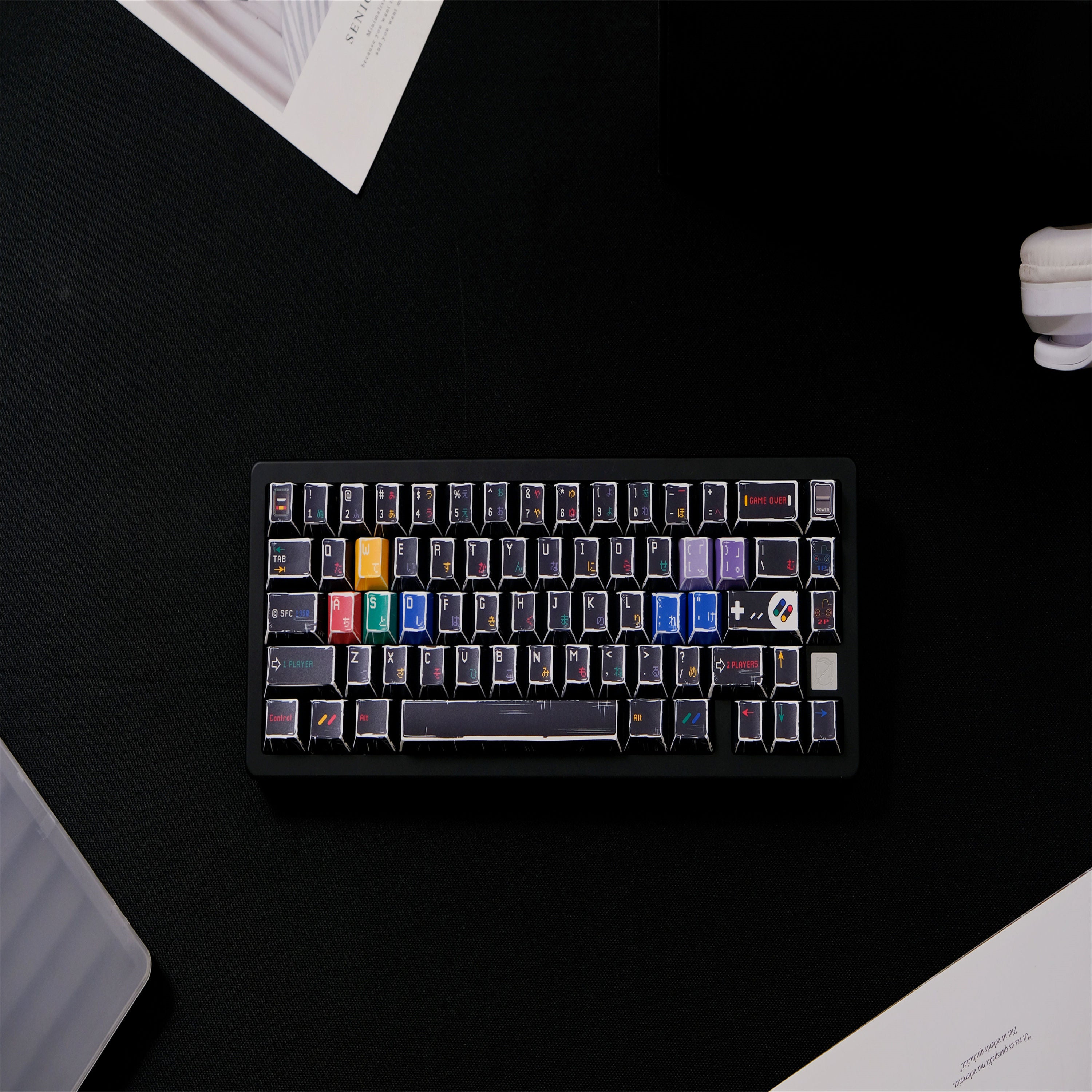 SFC Black Comic Style keycaps