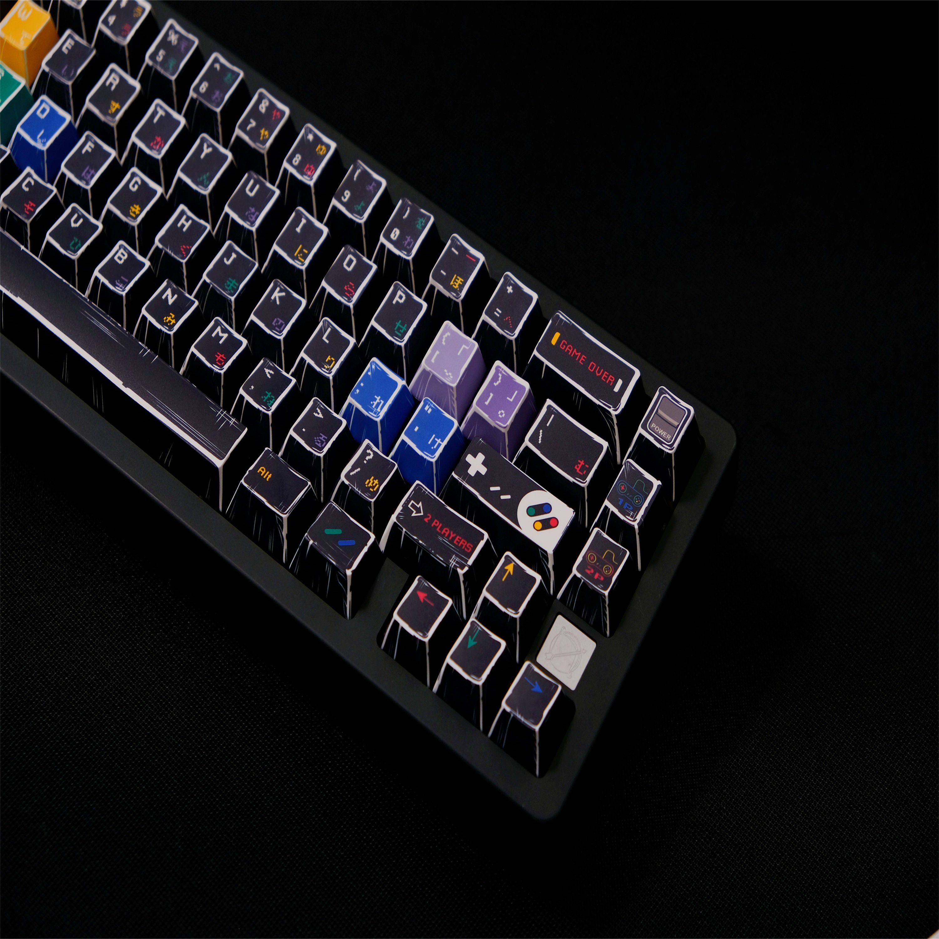 SFC Black Comic Style keycaps